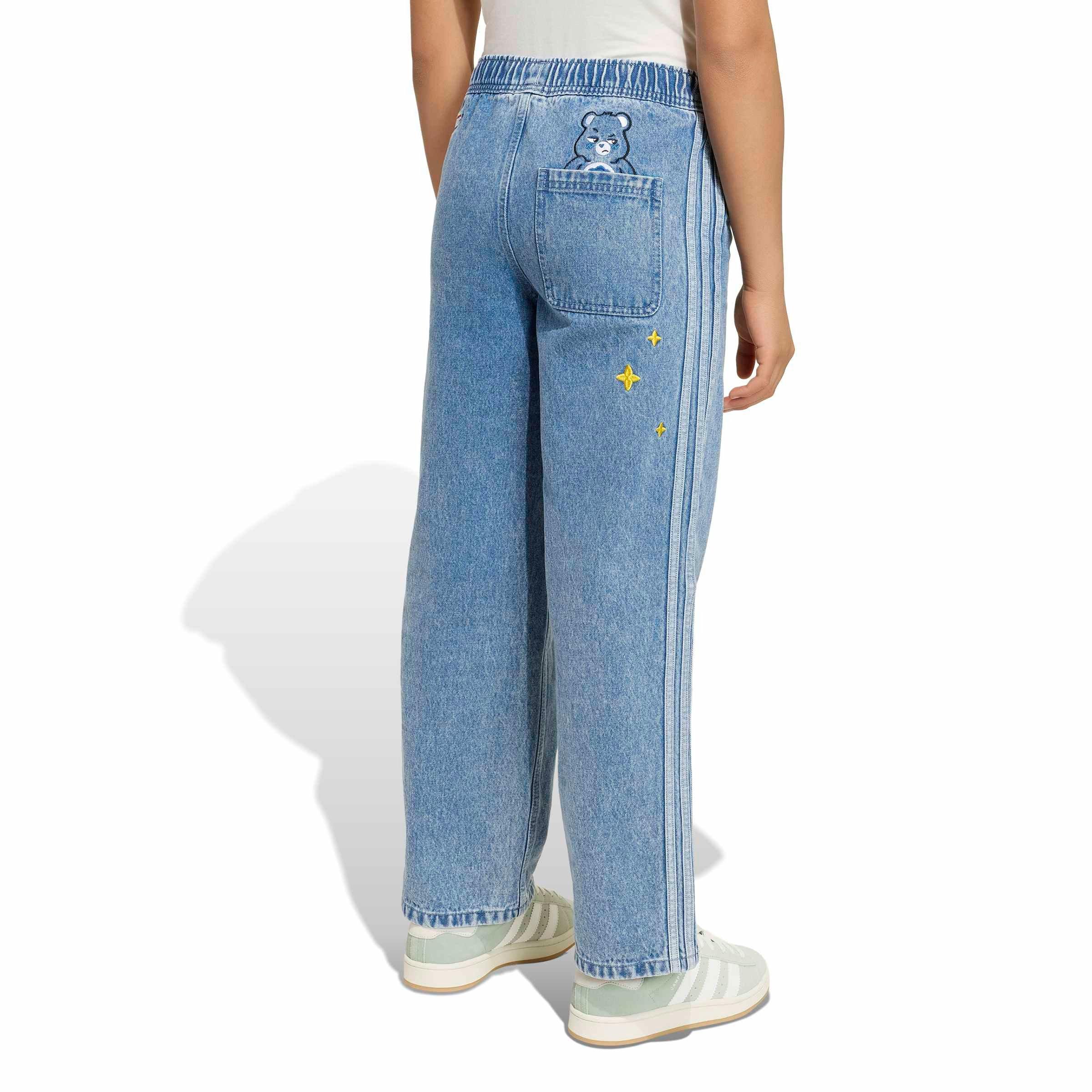 adidas Originals Care Bears Big Girls' Lt Blue Loose Denim Pants