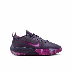 Nike IsoFly "Dark Raisin/Hot Fuchsia/Hydrangeas" Grade School Girls' Basketball Shoe