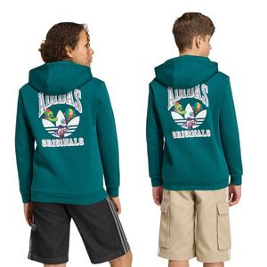 adidas Originals Big Kids' Graphic Loose Hoodie - Green - GREEN