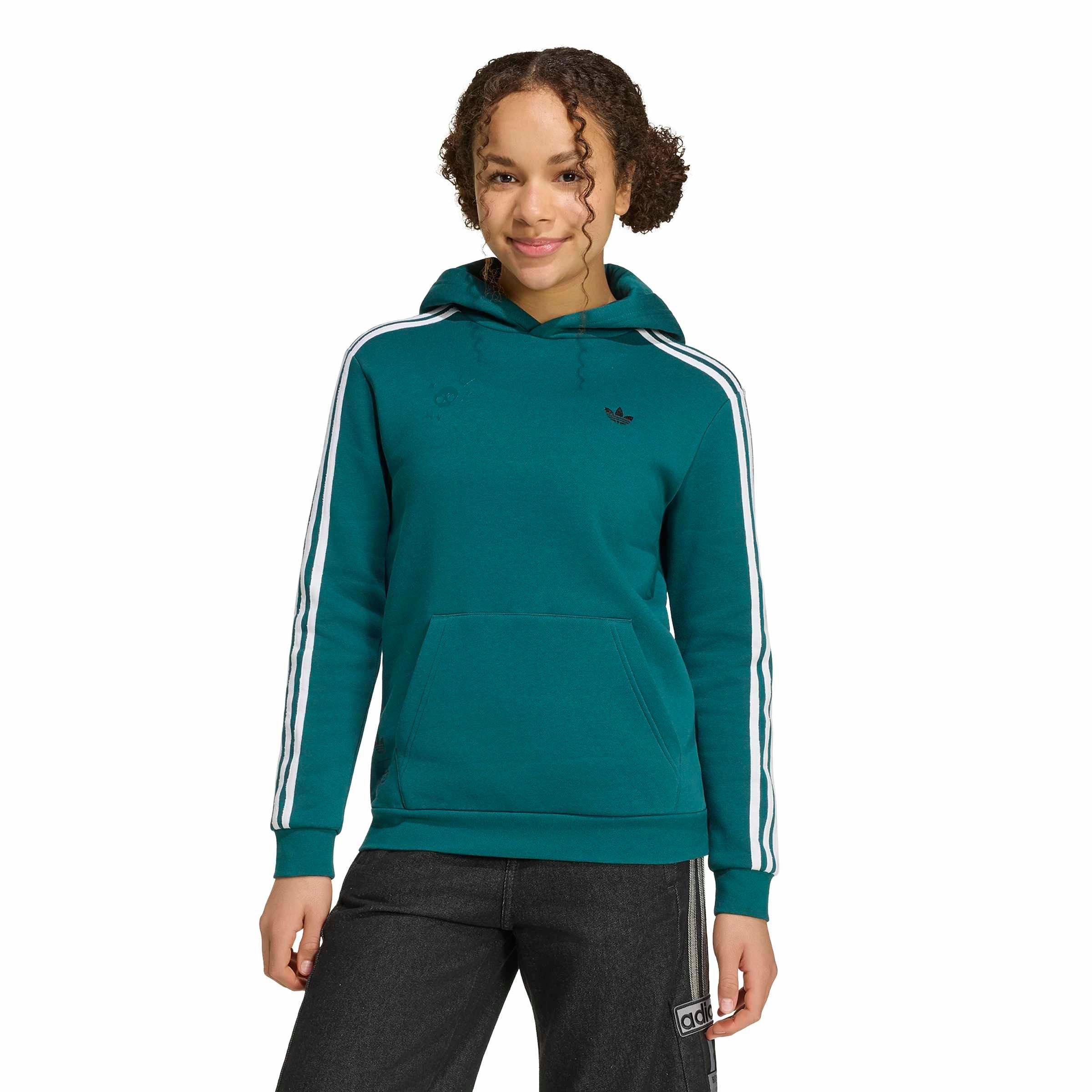 adidas Originals Big Kids' Graphic Loose Hoodie - Green - GREEN