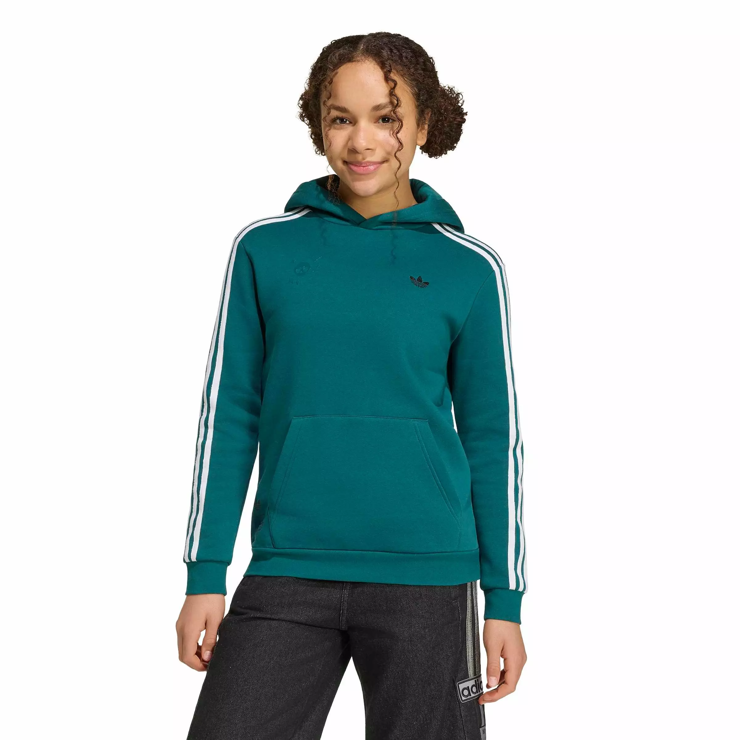 adidas Originals Big Kids' Graphic Loose Hoodie - Green - GREEN