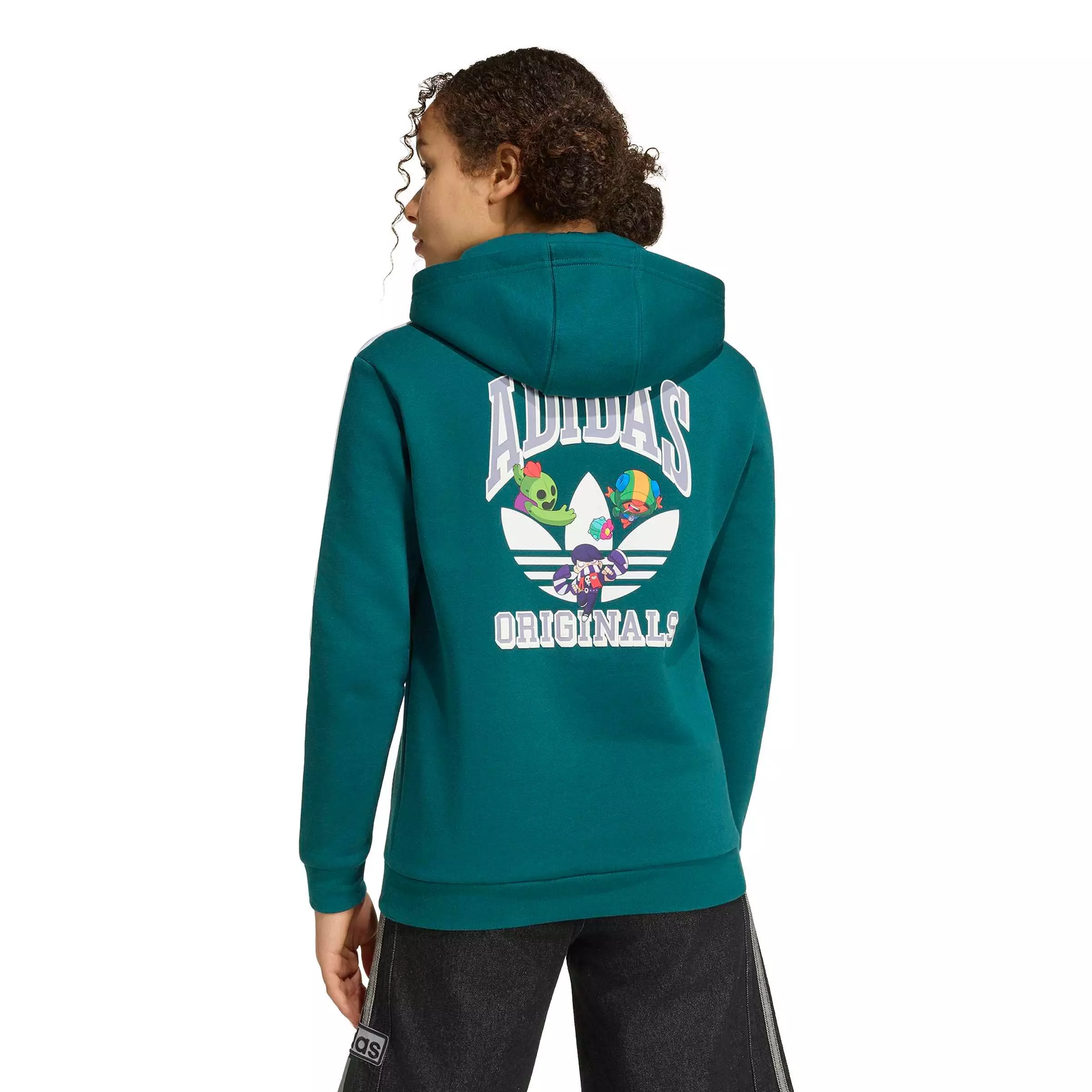adidas Originals Big Kids' Graphic Loose Hoodie - Green - GREEN