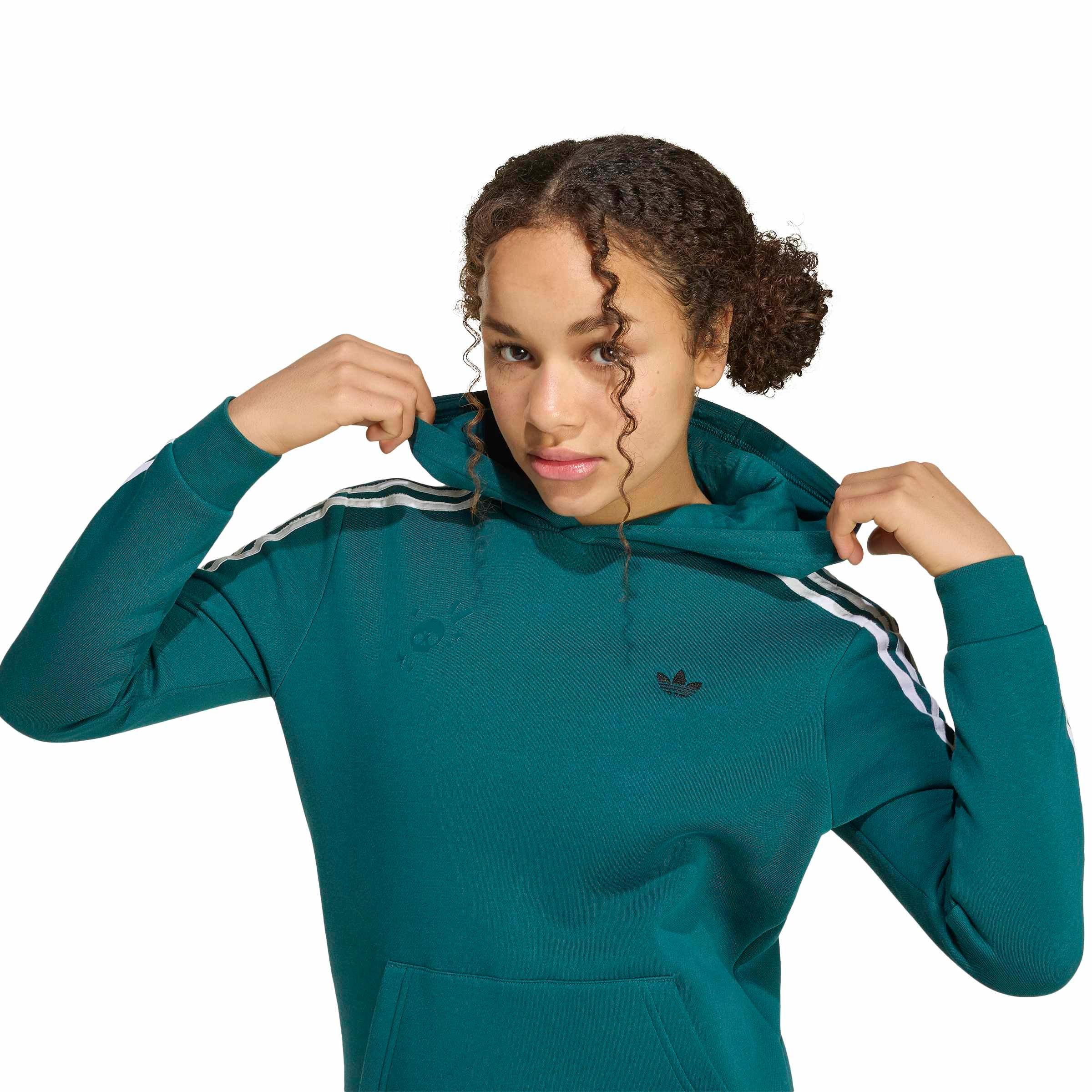 adidas Originals Big Kids' Graphic Loose Hoodie - Green - GREEN