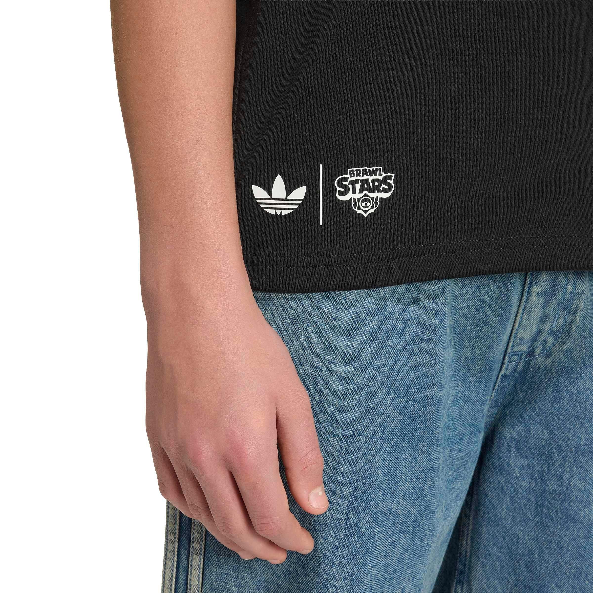 adidas Originals Big Boys' Graphic Loose Tee Shirt - Black - BLACK