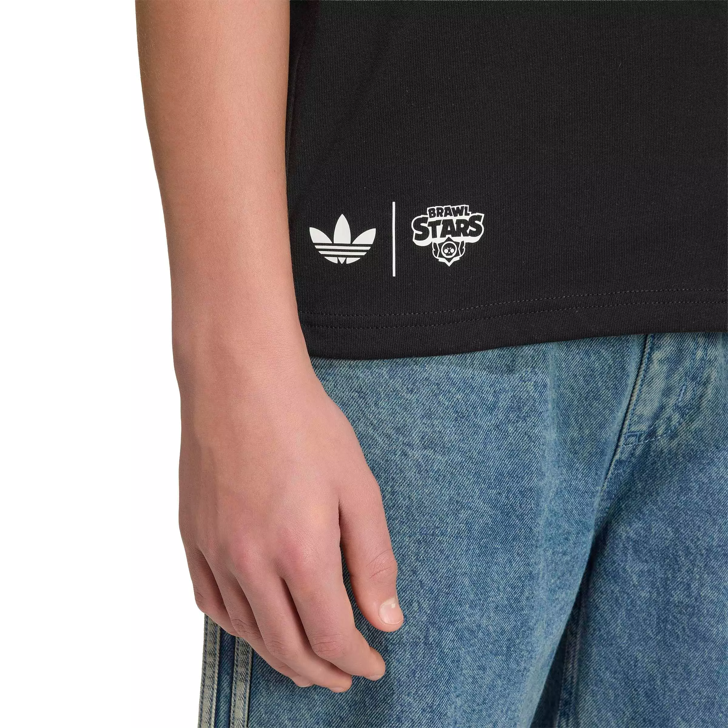 adidas Originals Big Boys' Graphic Loose Tee Shirt - Black - BLACK