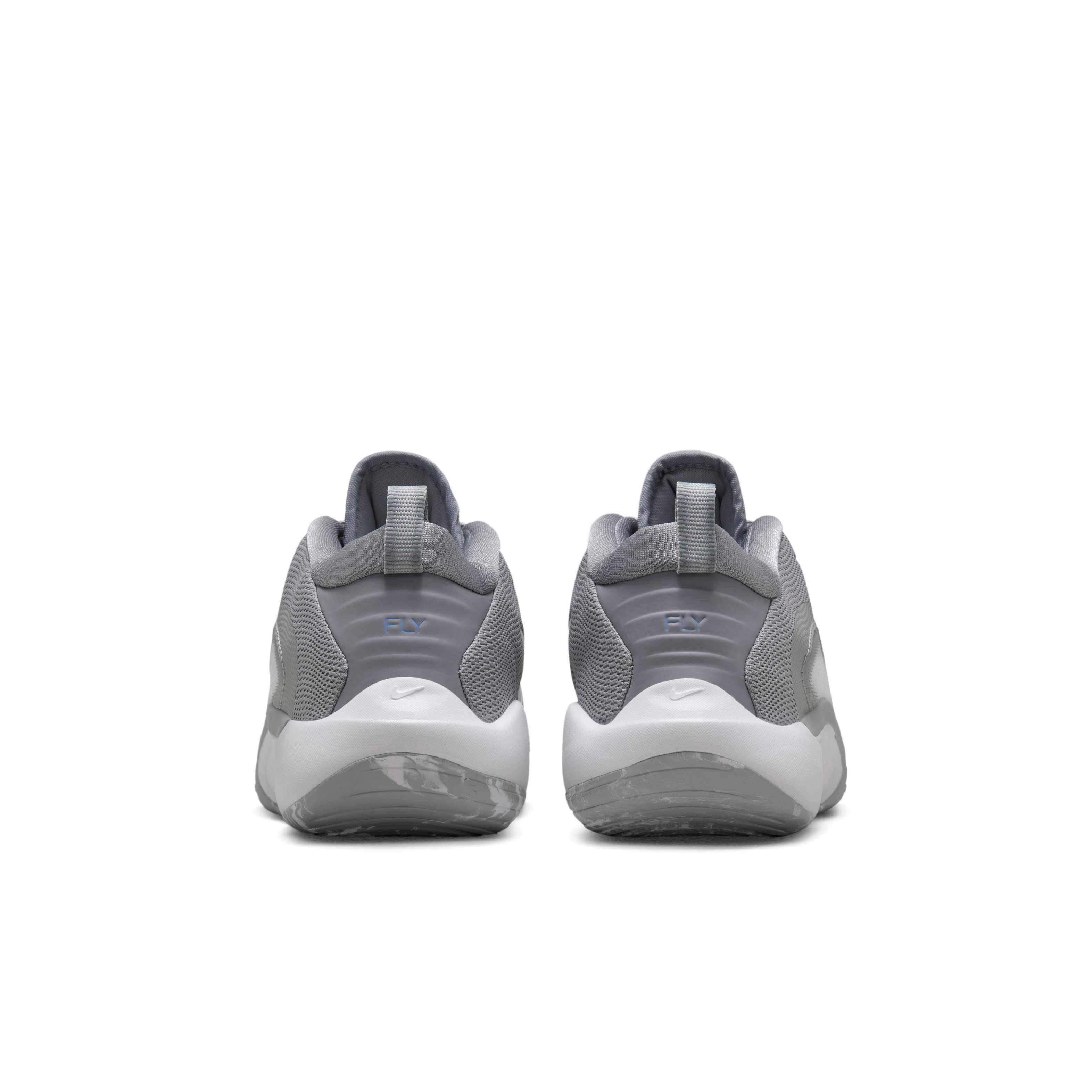 Nike IsoFly Grade School Boys' "Cement Grey/Smoke Grey/Pure Platinum/Royal Pulse" Basketball Shoe