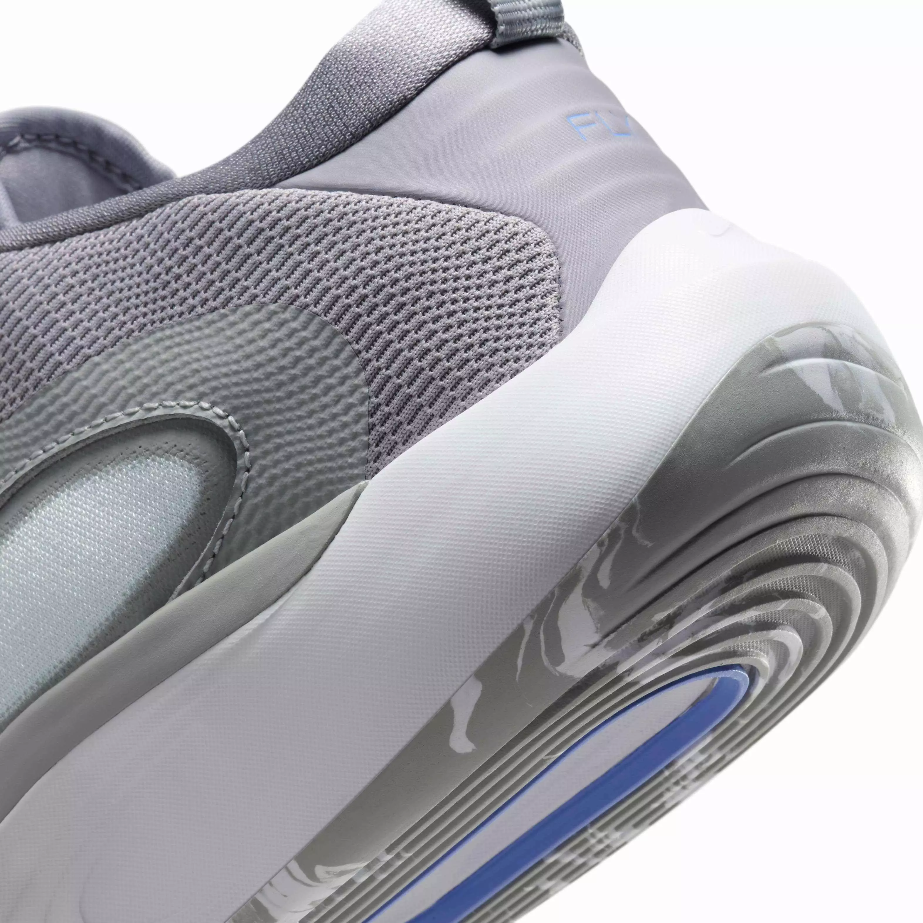 Nike IsoFly "Cement Grey/Smoke Grey/Pure Platinum/Royal Pulse" Grade School Boys' Basketball Shoe - GREY/LT GREY/PLATINUM/ROYAL