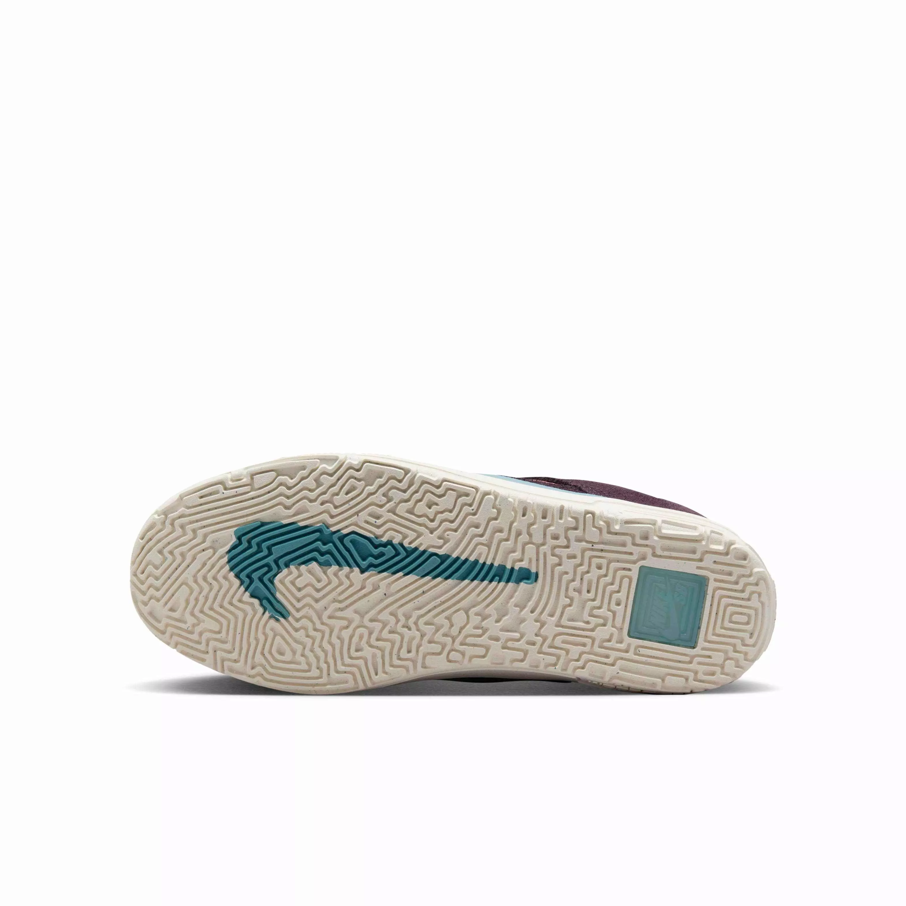 Nike SB Day One "Burgundy Ash/Dark Pony/Sail/Denim Turquoise" Grade School Girls' Skateboarding Shoe - BURGUNDY/DK PONY/SAIL/TURQUOISE