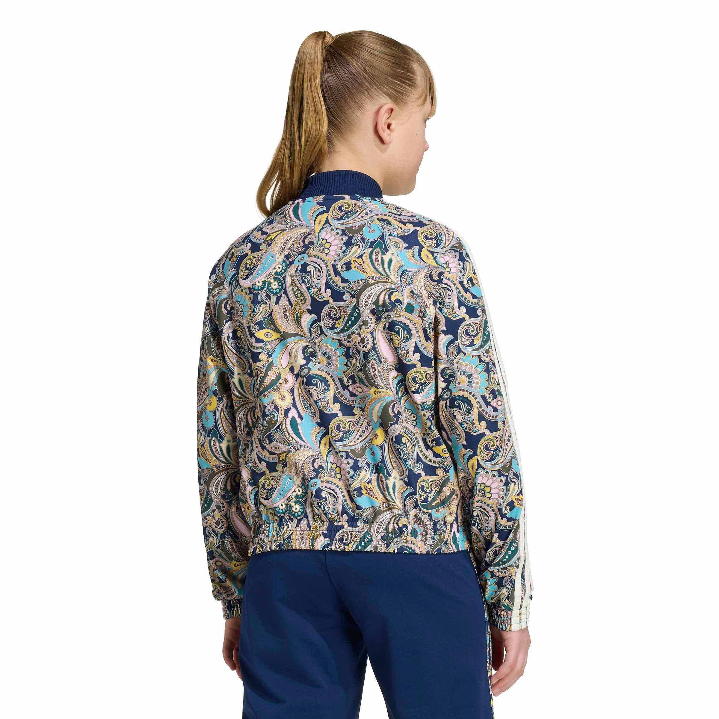 adidas Originals Loose Cropped Paisley Big Girls' Multi-Color Track Top