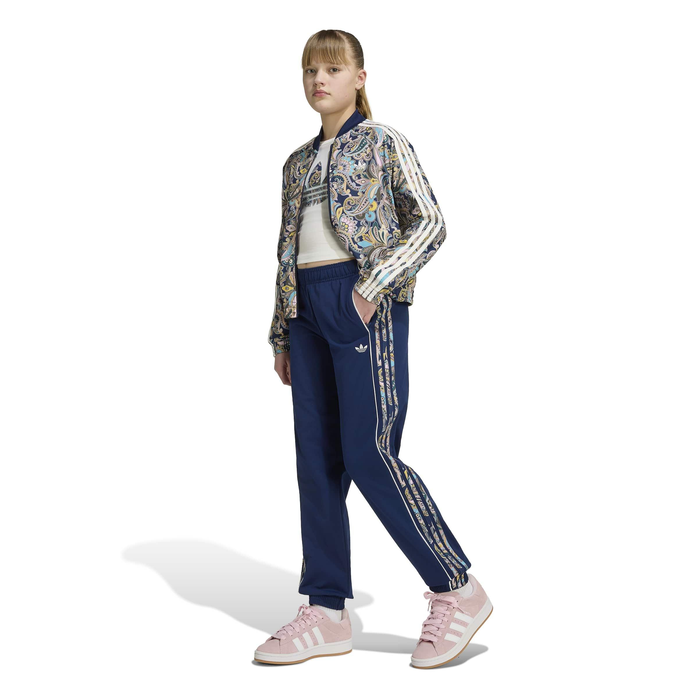 adidas Originals Big Girls' Loose Cropped Paisley Track Top - Multi-Color - MULTI-COLOR Thumbnail View 5