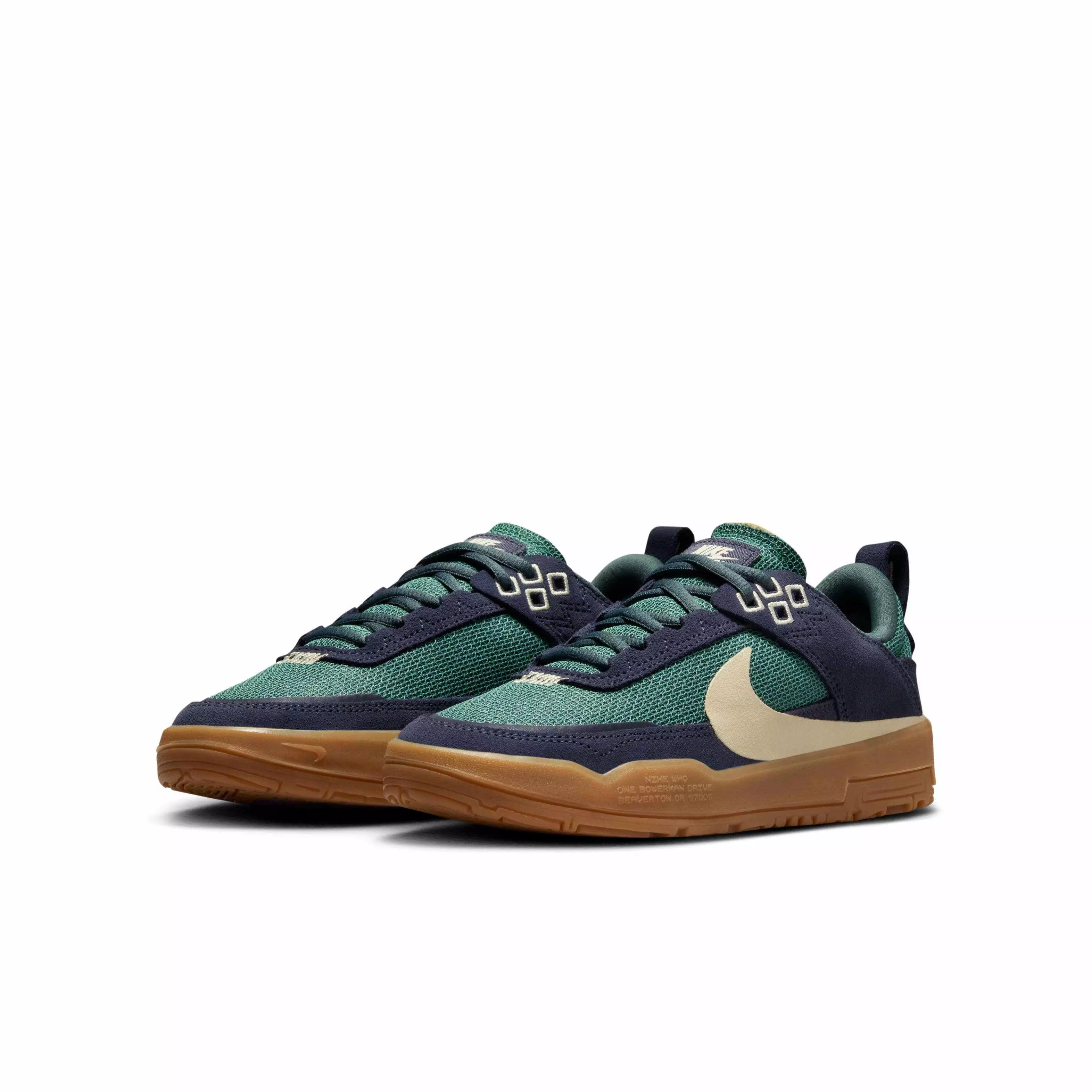 Nike SB Day One "Thunder Blue/Vintage Green/Gum Light Brown/Alabaster" Grade School Boys' Skateboarding Shoe - BLUE/GREEN/LT BROWN/ALABASTER