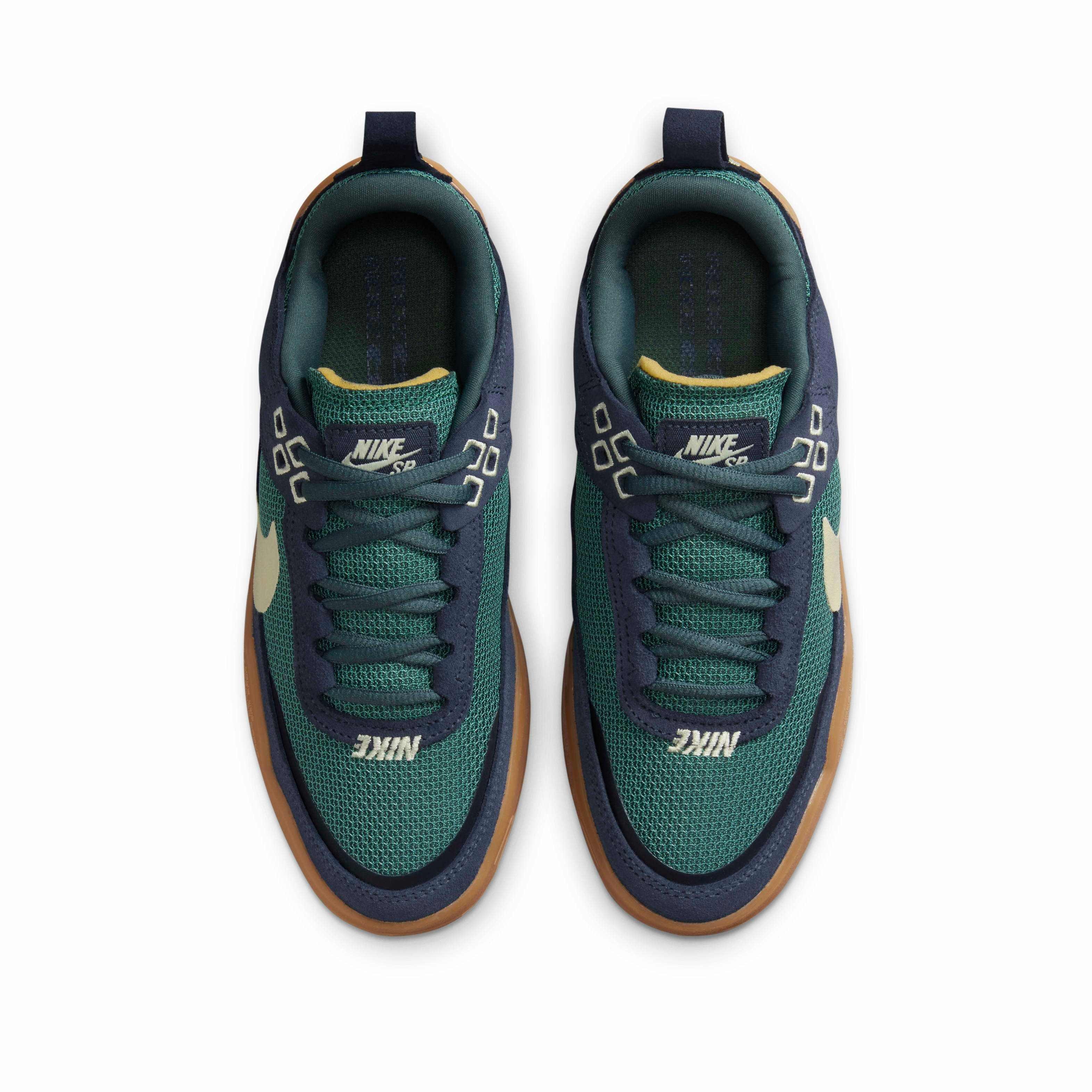 Nike SB Day One "Thunder Blue/Vintage Green/Gum Light Brown/Alabaster" Grade School Boys' Skateboarding Shoe - BLUE/GREEN/LT BROWN/ALABASTER Thumbnail View 4