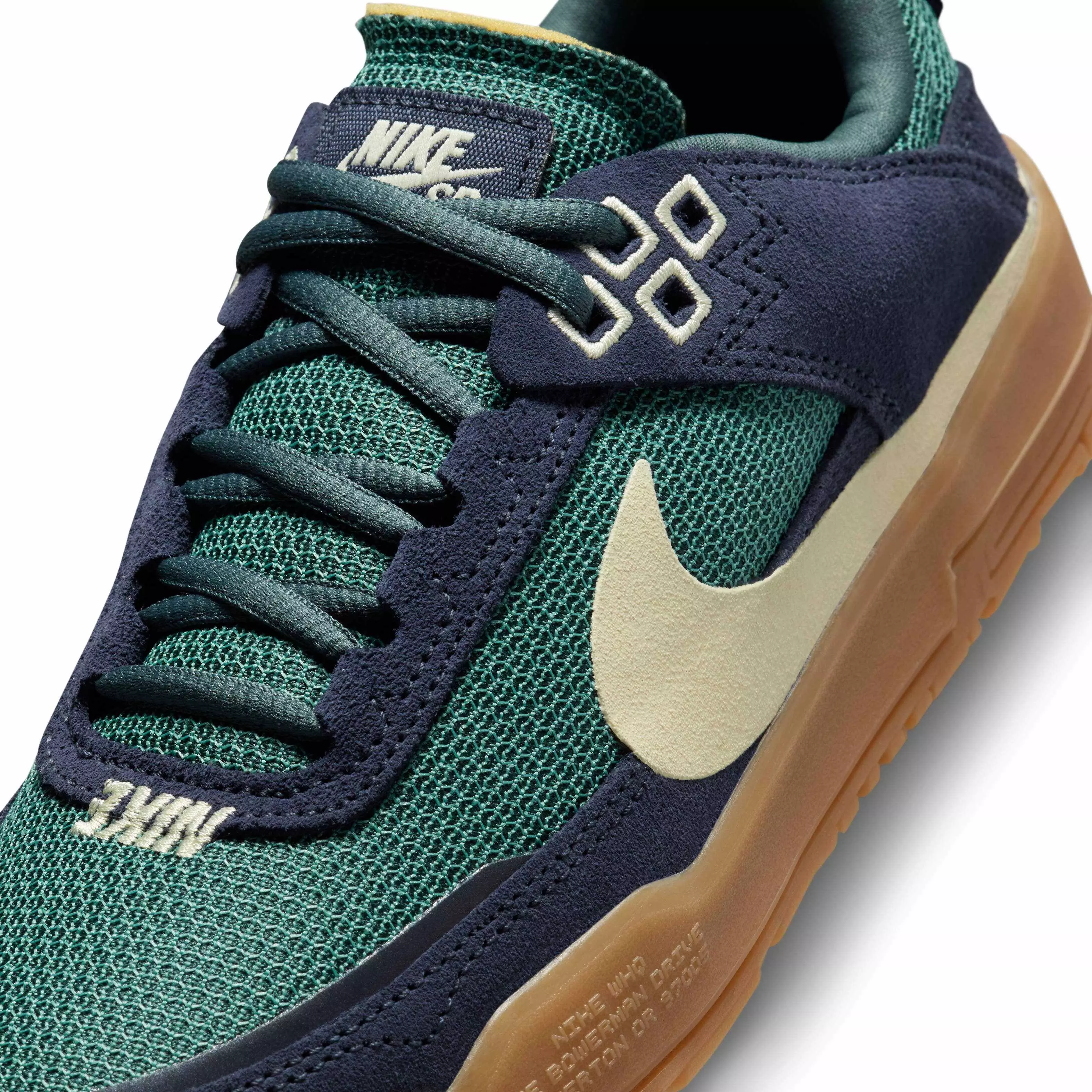 Nike SB Day One "Thunder Blue/Vintage Green/Gum Light Brown/Alabaster" Grade School Boys' Skateboarding Shoe - BLUE/GREEN/LT BROWN/ALABASTER