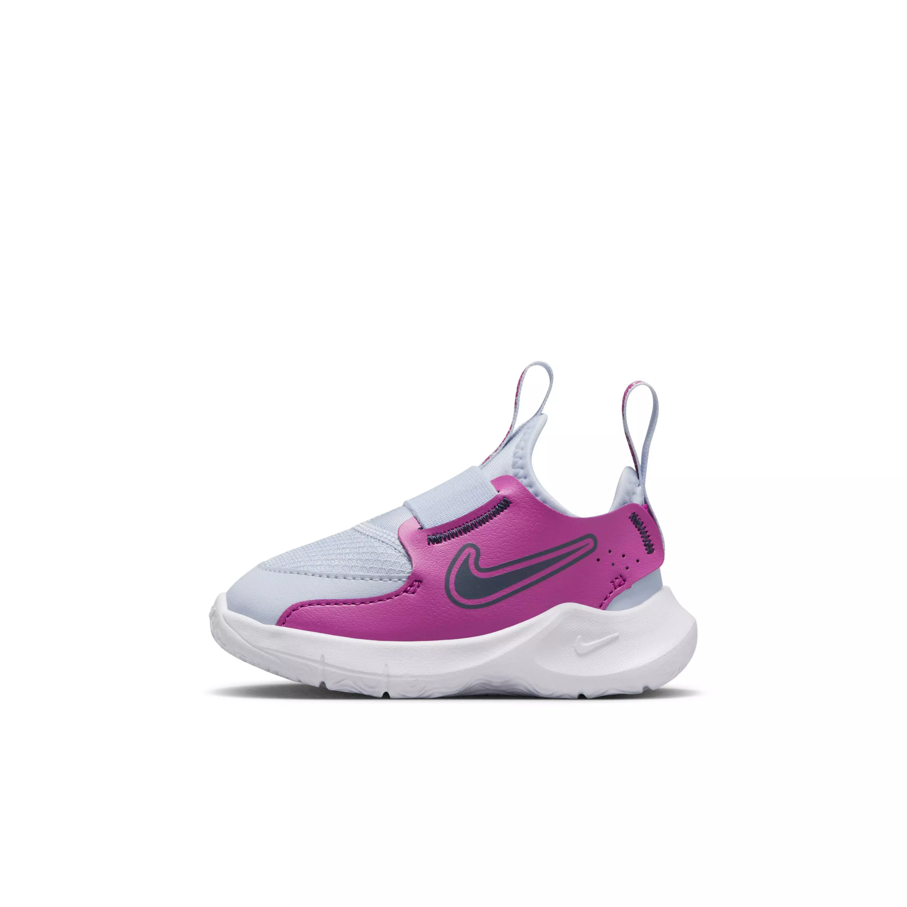Nike Flex Runner 3 "Football Grey/Hot Fuchsia/White/Thunder Blue" Infant Kids' Running Shoe - GREY/FUCHSIA/WHITE/BLUE
