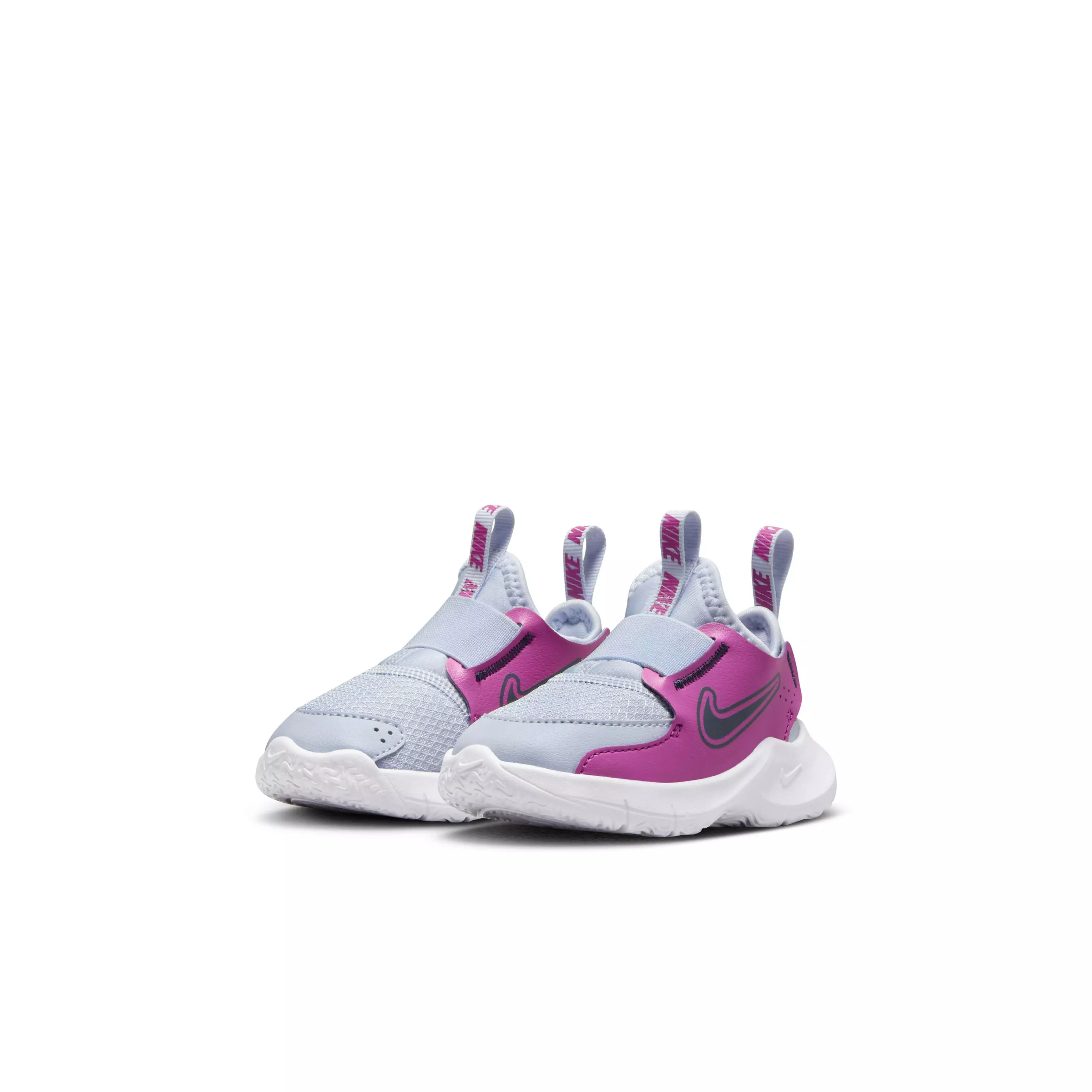 Nike Flex Runner 3 "Football Grey/Hot Fuchsia/White/Thunder Blue" Infant Kids' Running Shoe - GREY/FUCHSIA/WHITE/BLUE