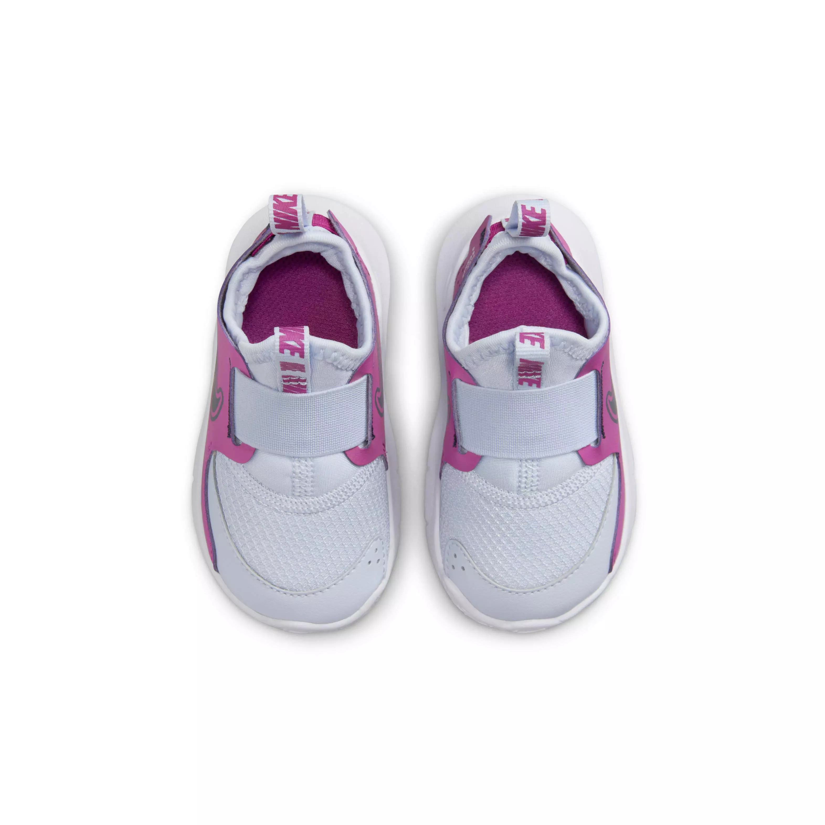 Nike Flex Runner 3 "Football Grey/Hot Fuchsia/White/Thunder Blue" Infant Kids' Running Shoe - GREY/FUCHSIA/WHITE/BLUE