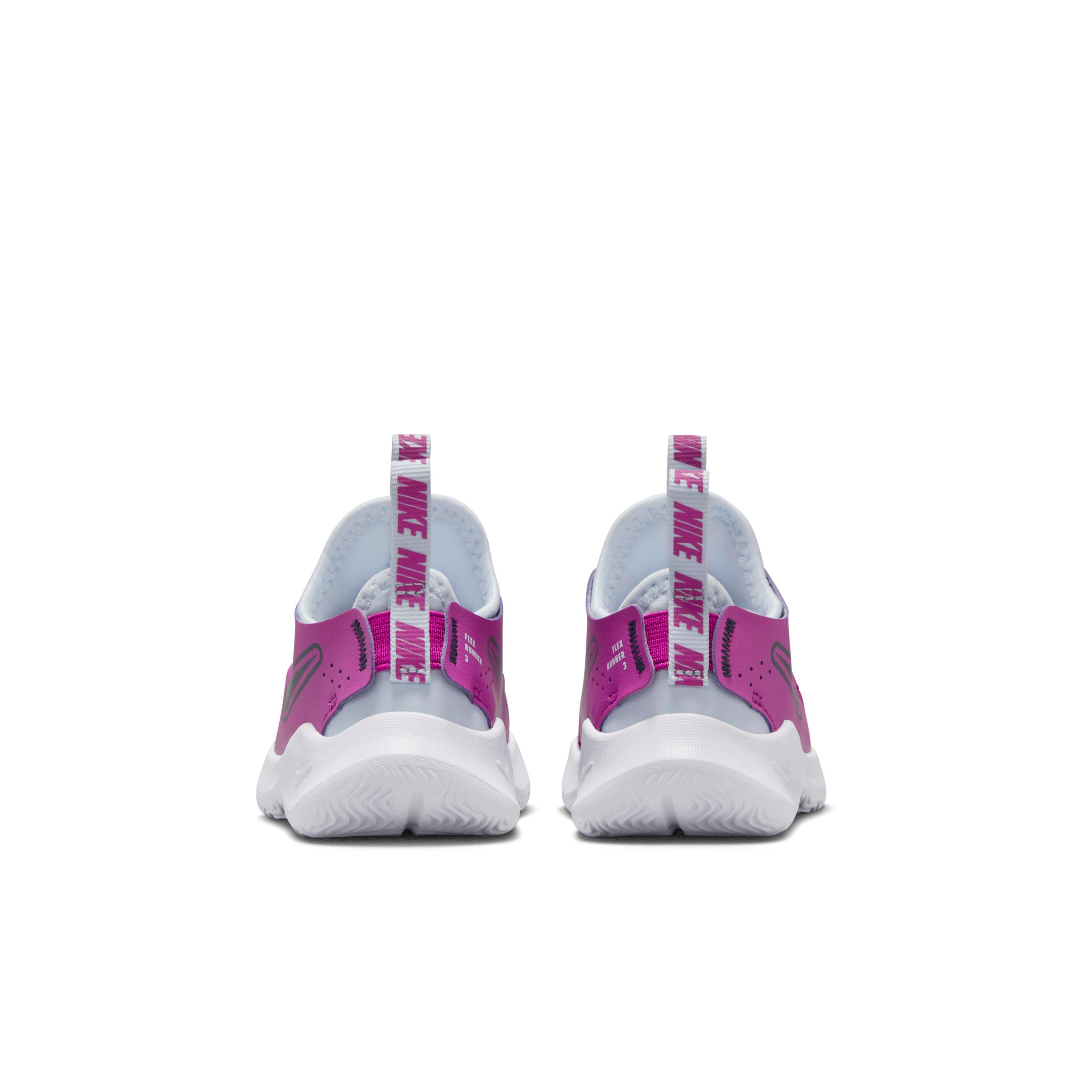 Nike Flex Runner 3 Infant Kids' "Football Grey/Hot Fuchsia/White/Thunder Blue" Running Shoe