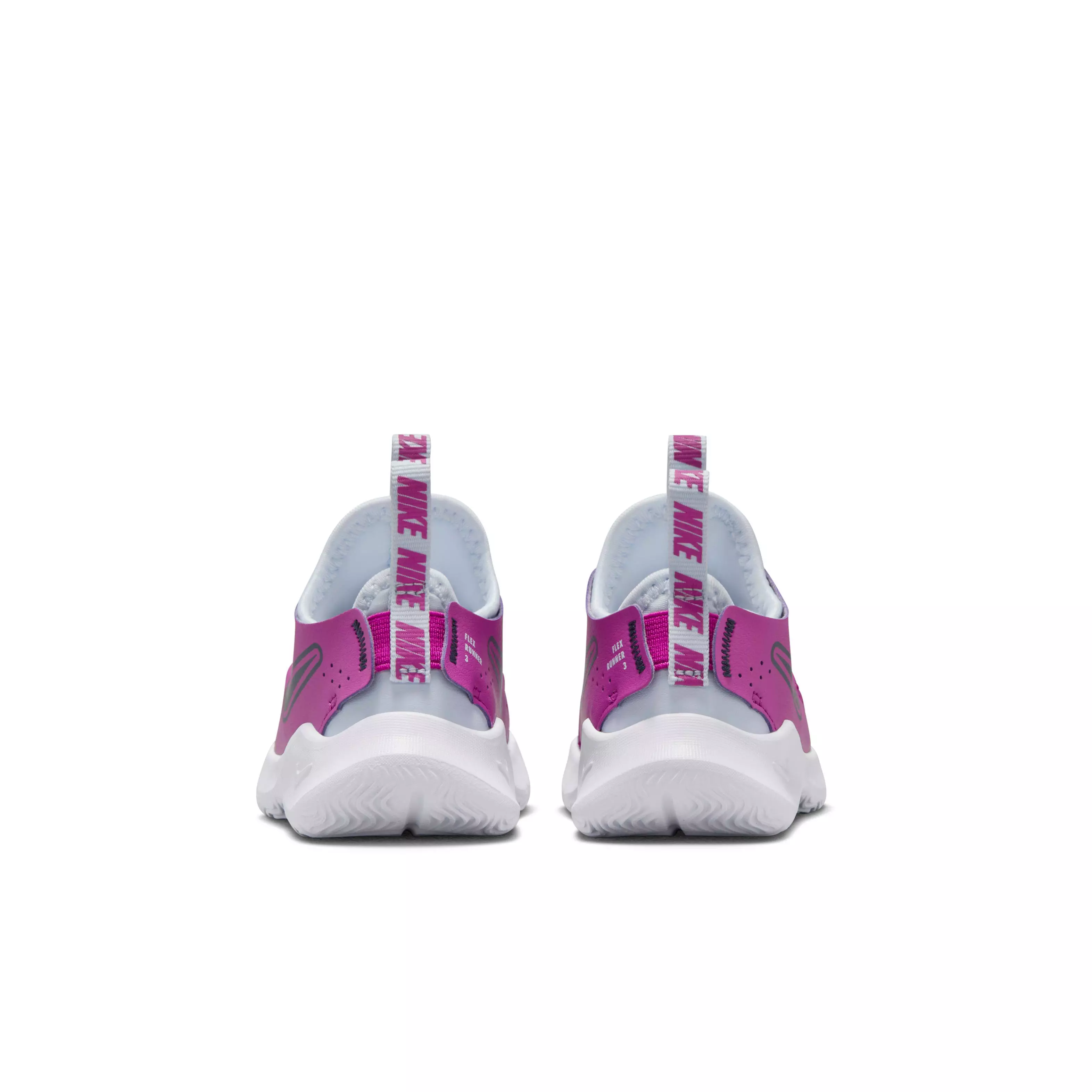 Nike Flex Runner 3 "Football Grey/Hot Fuchsia/White/Thunder Blue" Infant Kids' Running Shoe - GREY/FUCHSIA/WHITE/BLUE