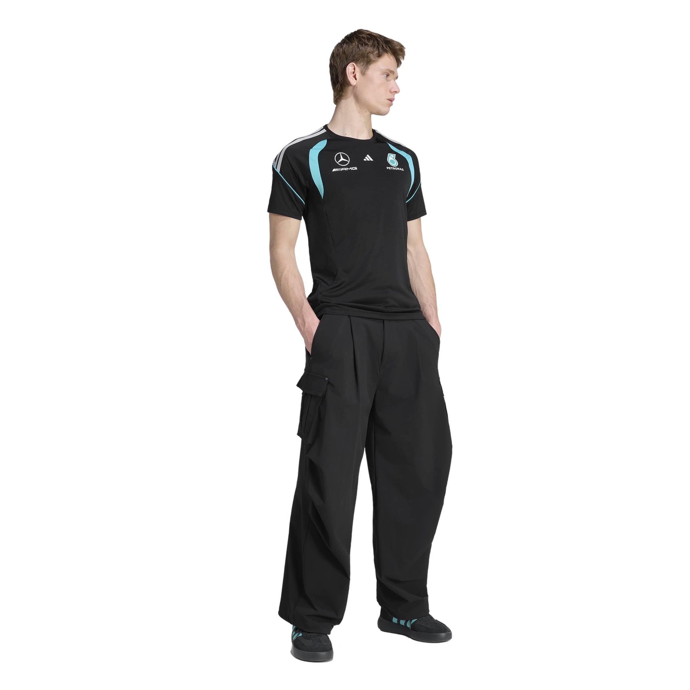 adidas Men's Mercedes-AMG Petronas Formula 1 Team Mechanics Jersey - Black - BLACK Thumbnail View 5