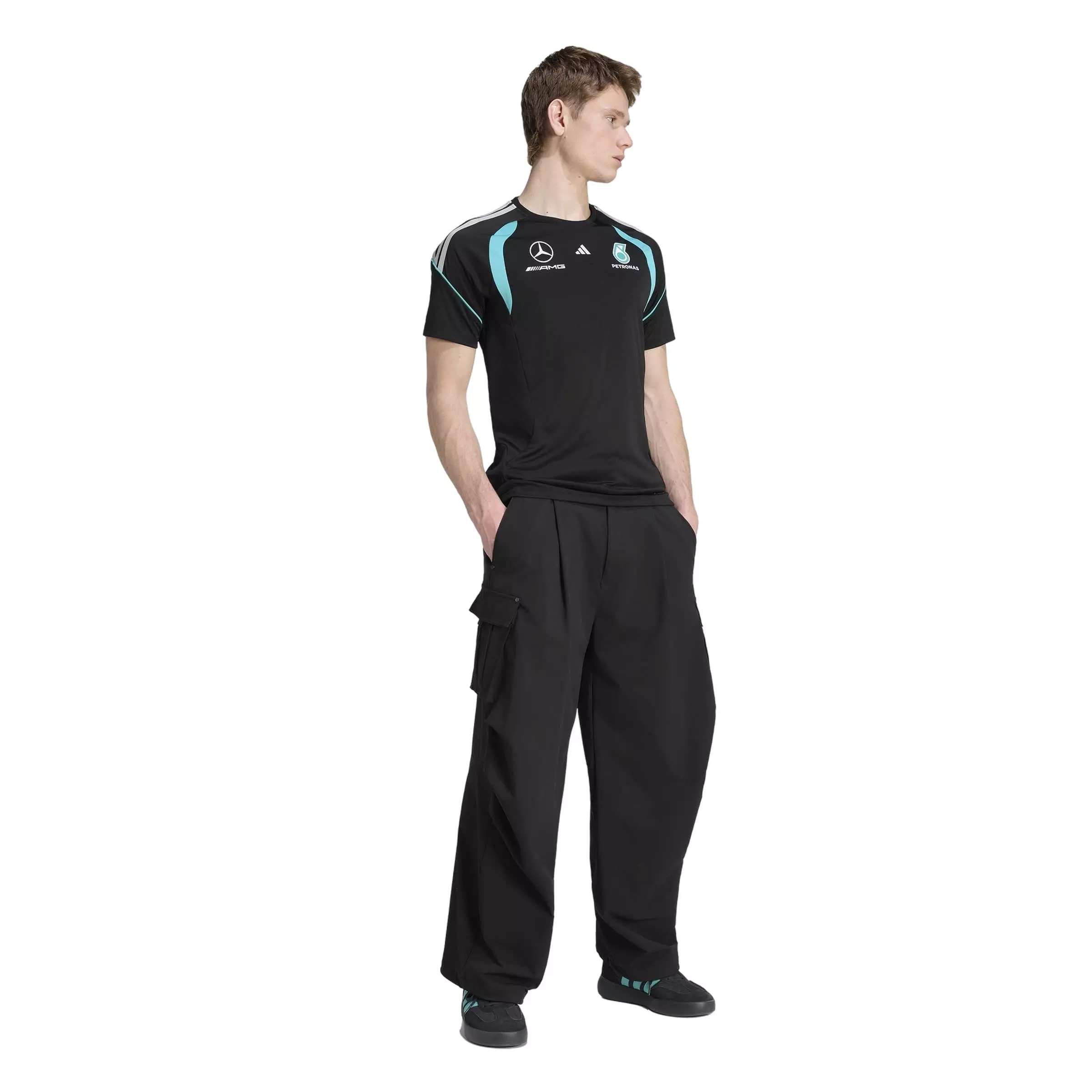 adidas Men's Mercedes-AMG Petronas Formula 1 Team Mechanics Jersey - Black - BLACK