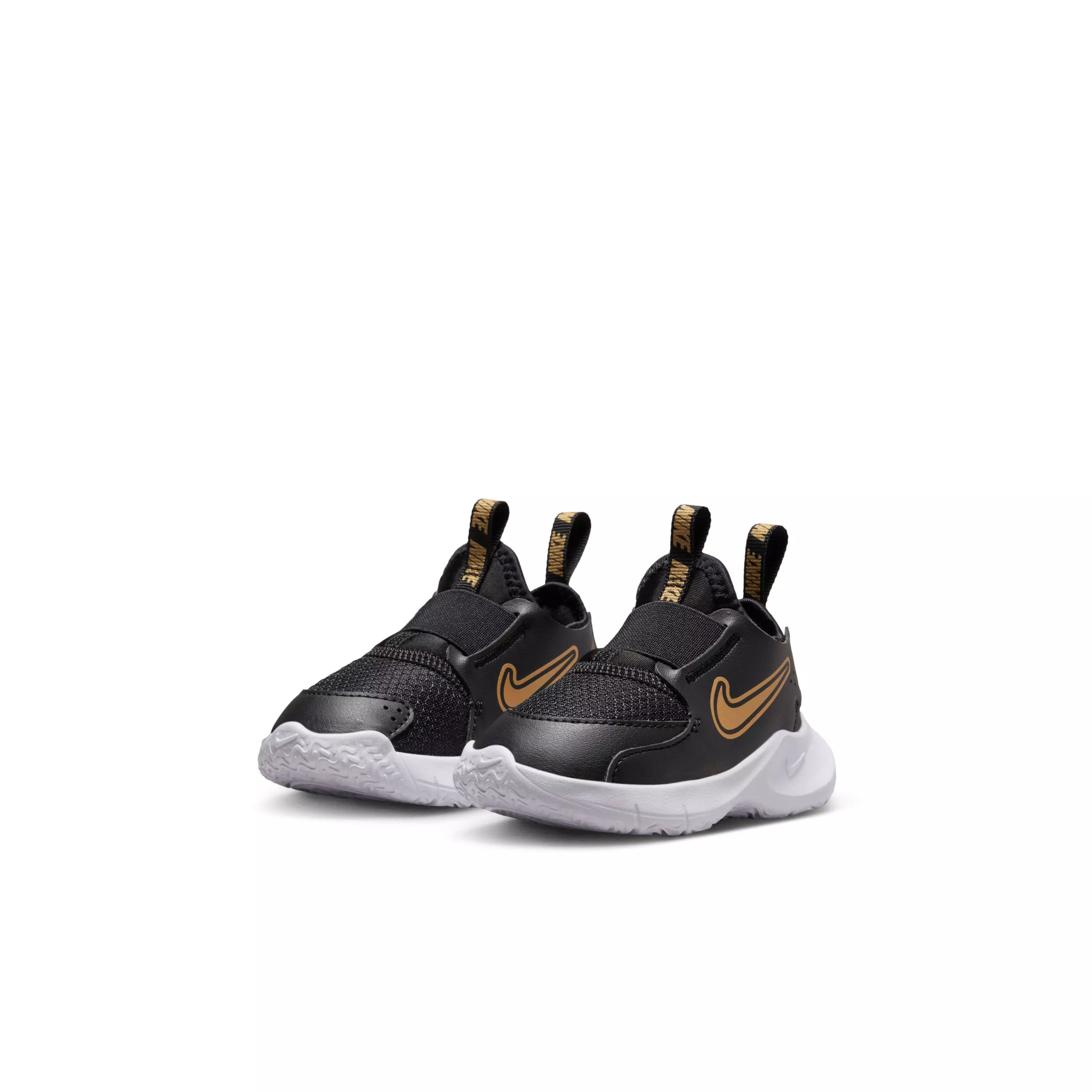 Nike Flex Runner 3 "Black/White/Metallic Gold" Infant Boys' Running Shoe - BLACK/WHITE/GOLD