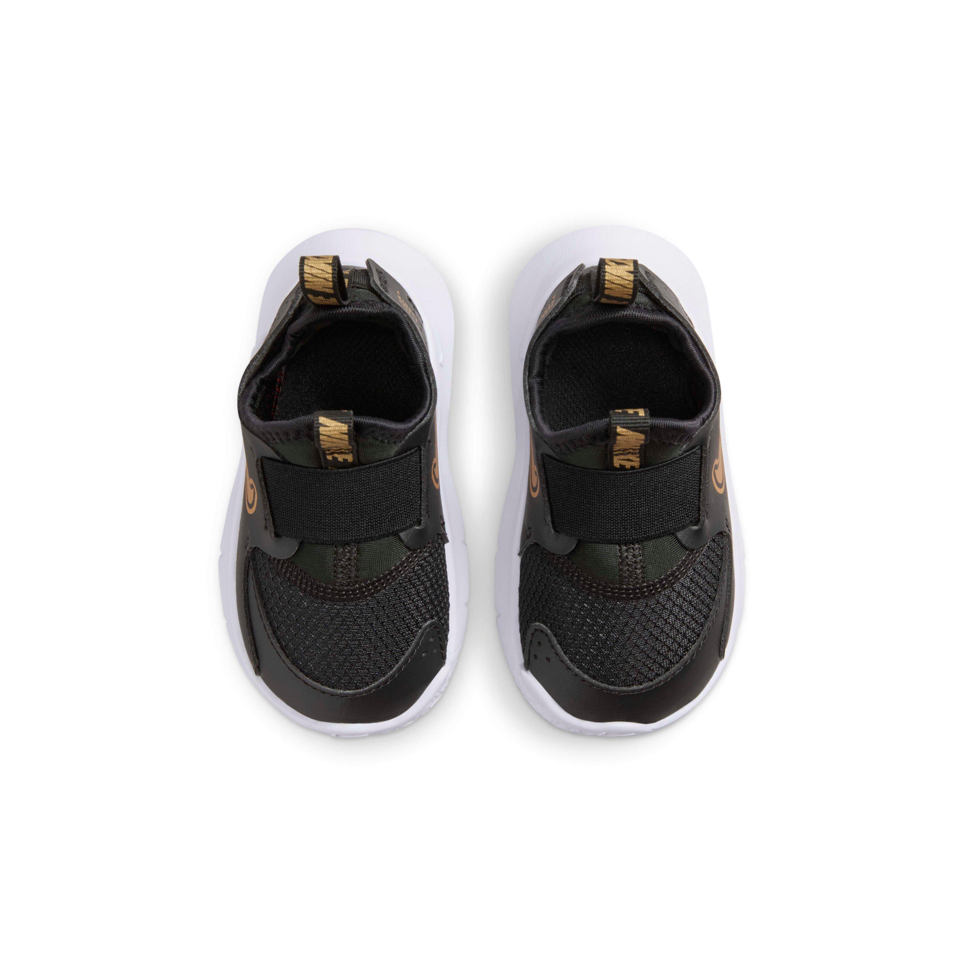 Nike Flex Runner 3 Infant Boys' "Black/White/Metallic Gold" Running Shoe