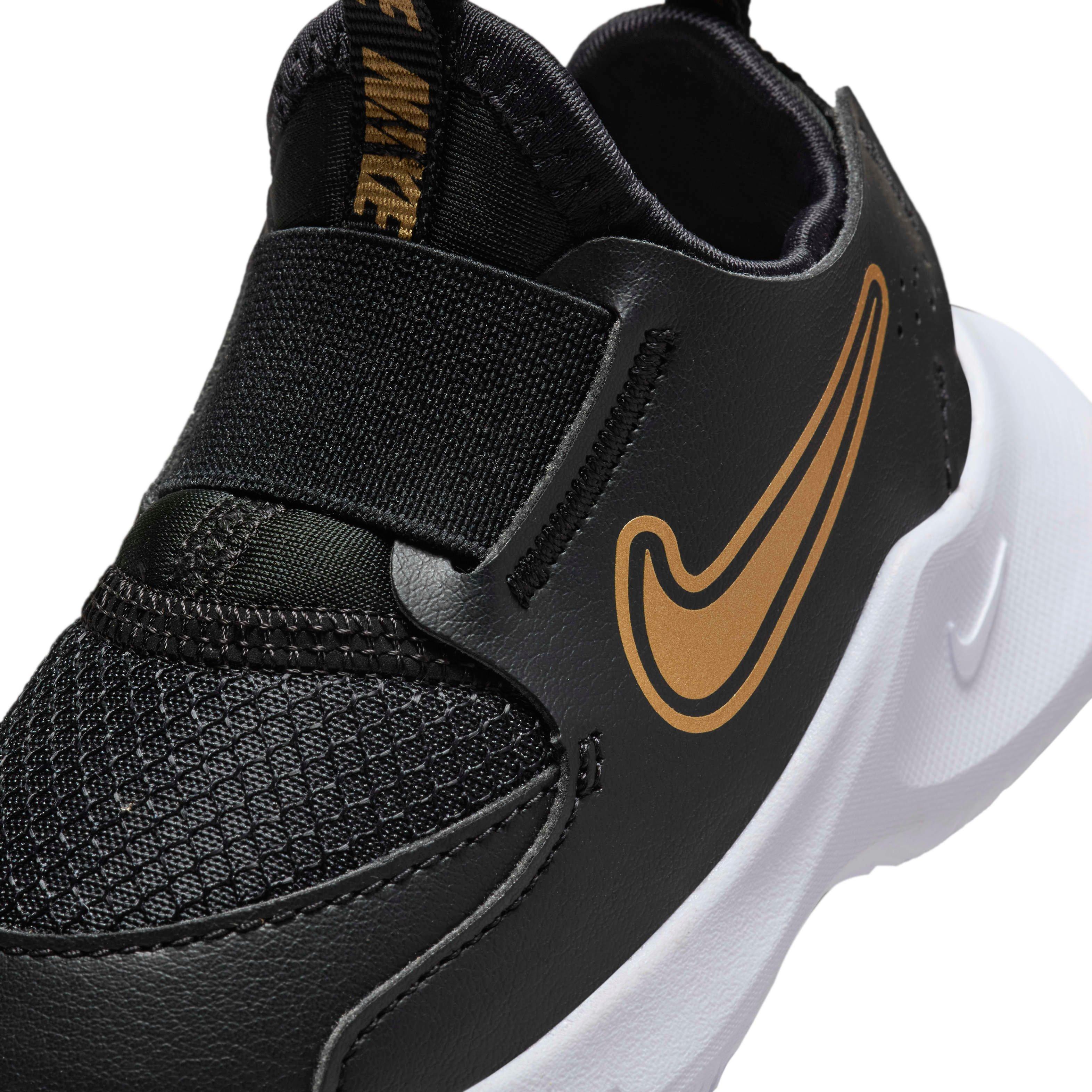 Nike Flex Runner 3 Infant Boys' "Black/White/Metallic Gold" Running Shoe