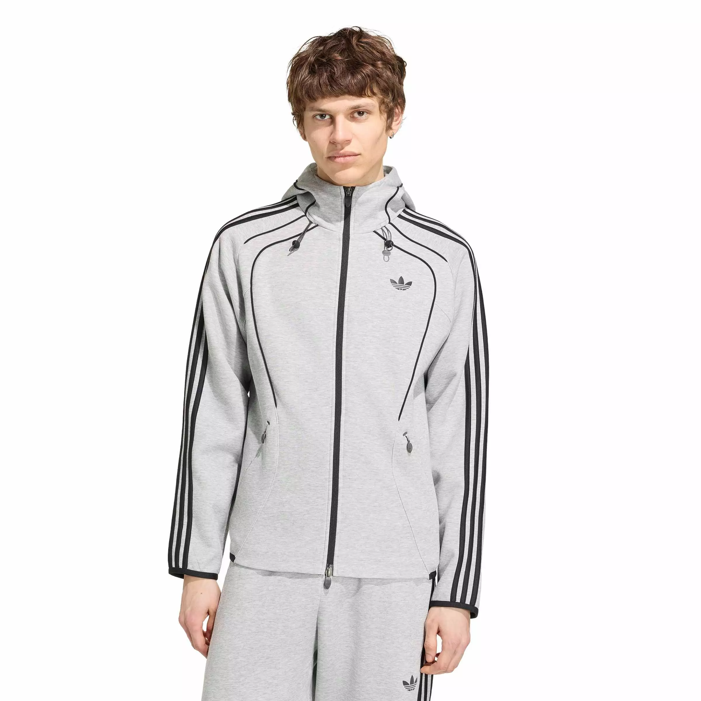 adidas Originals Men's Spacer Teamgeist 26 Cutline Full-Zip Jacket - Grey - GREY
