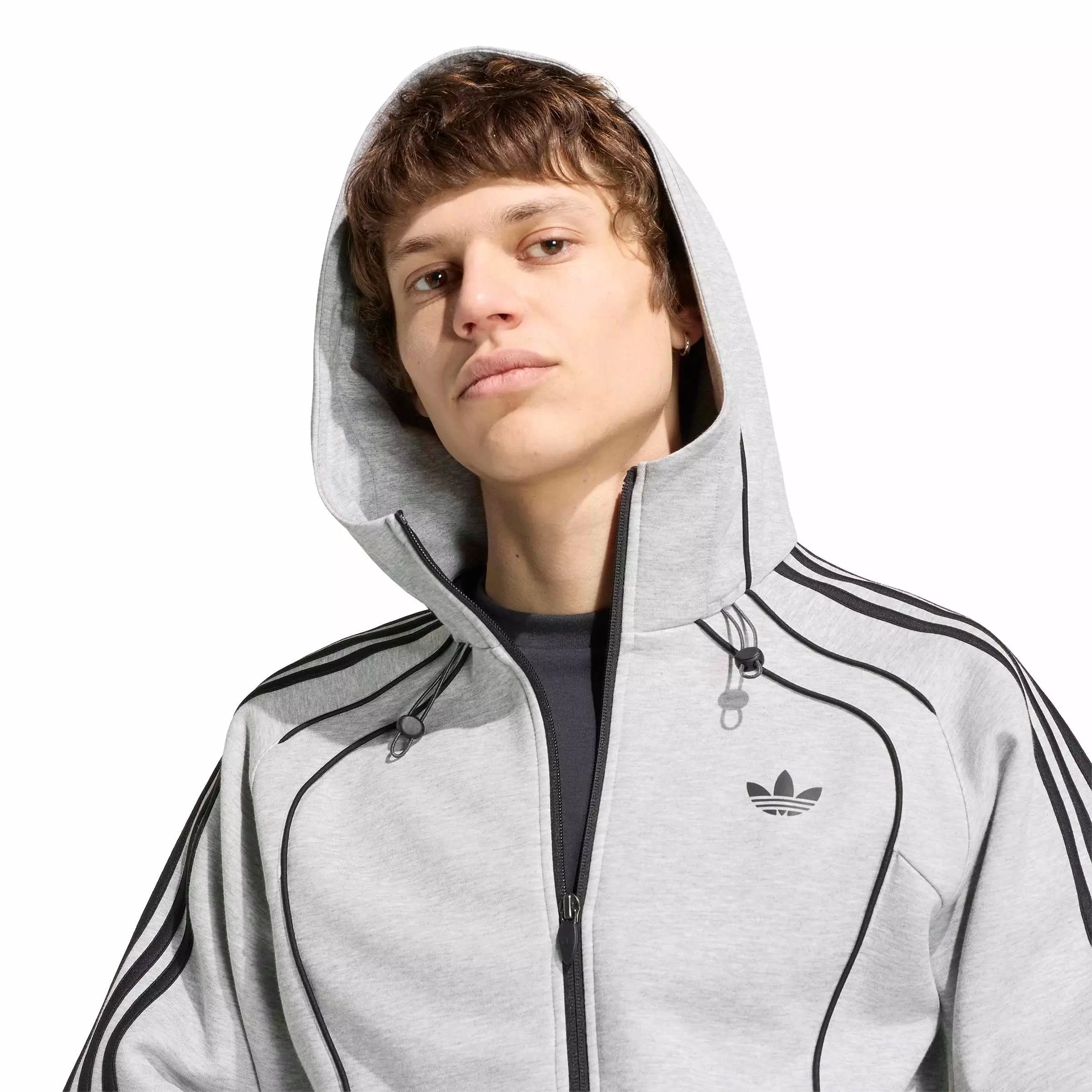 adidas Originals Men's Spacer Teamgeist 26 Cutline Full-Zip Jacket - Grey - GREY