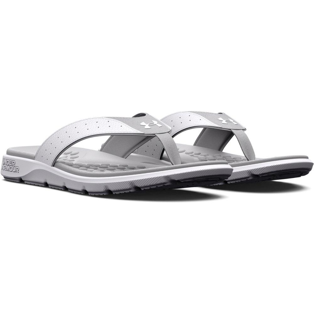 Under Armour Ignite Pro "White/Halo Grey" Men's Slide - WHITE/GREY Thumbnail View 3