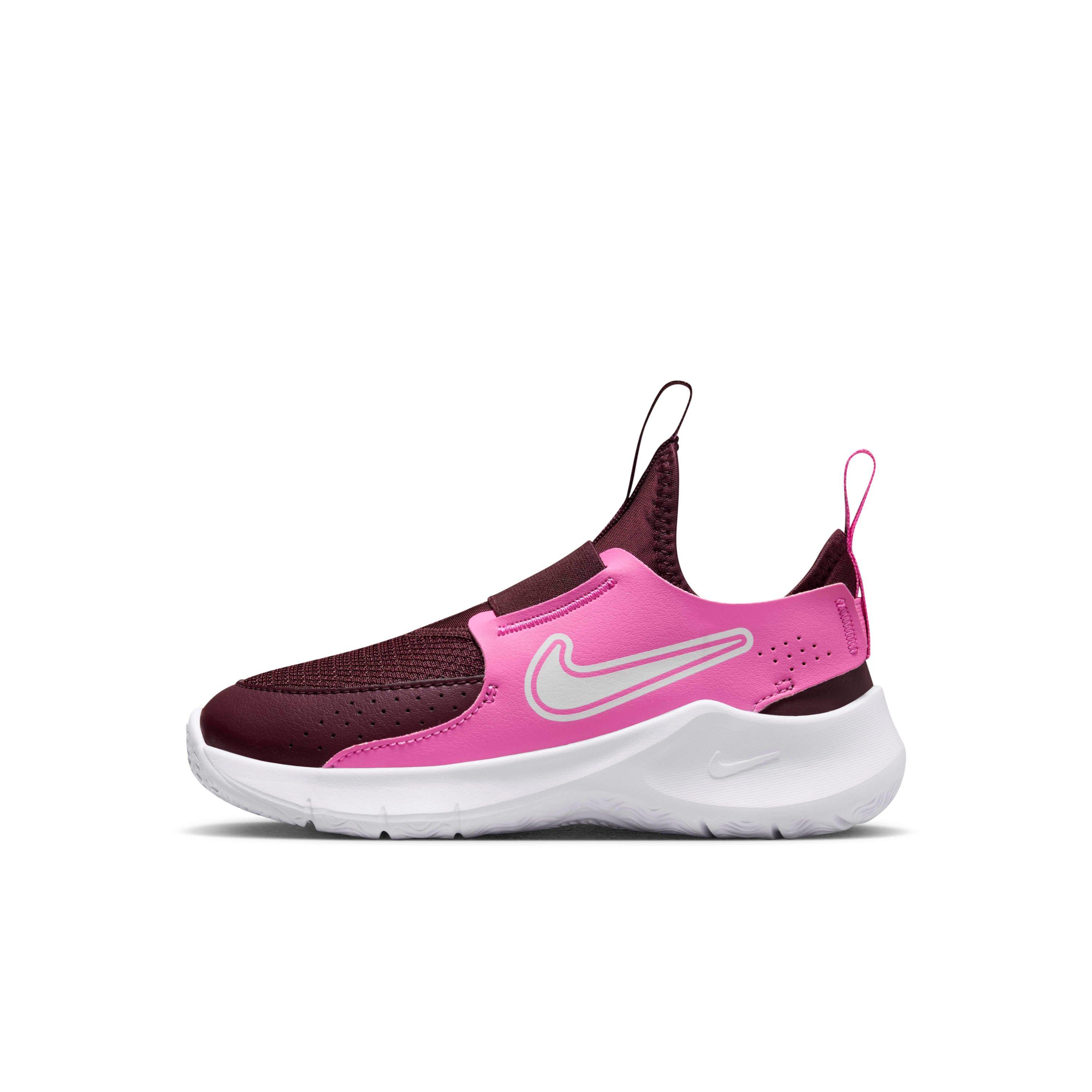 Nike Flex Runner 3 "Burgundy Crush/Playful Pink/White" Preschool Girls' Running Shoe - BURGUNDY/PINK/WHITE Thumbnail View 2