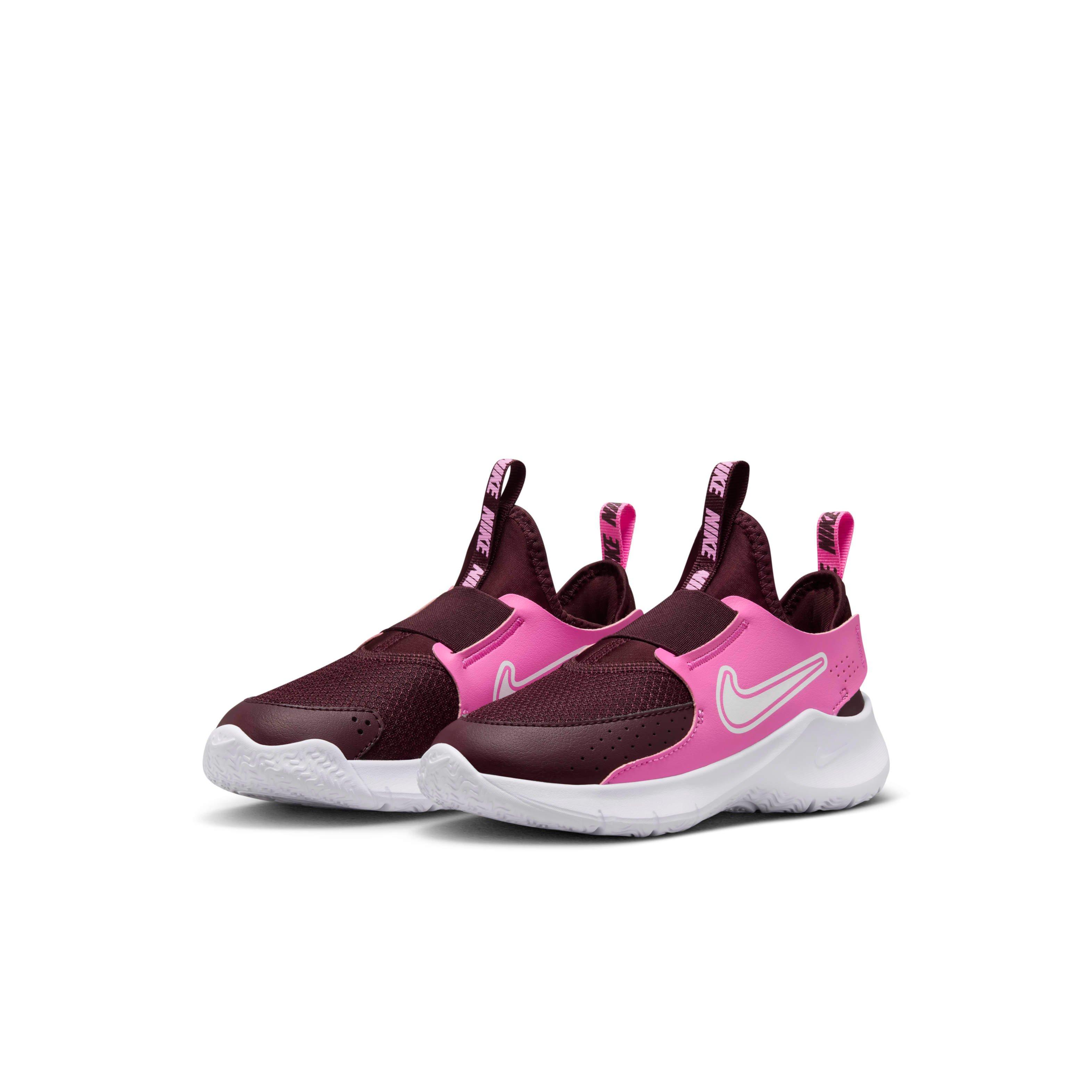 Nike Flex Runner 3 "Burgundy Crush/Playful Pink/White" Preschool Girls' Running Shoe - BURGUNDY/PINK/WHITE Thumbnail View 3