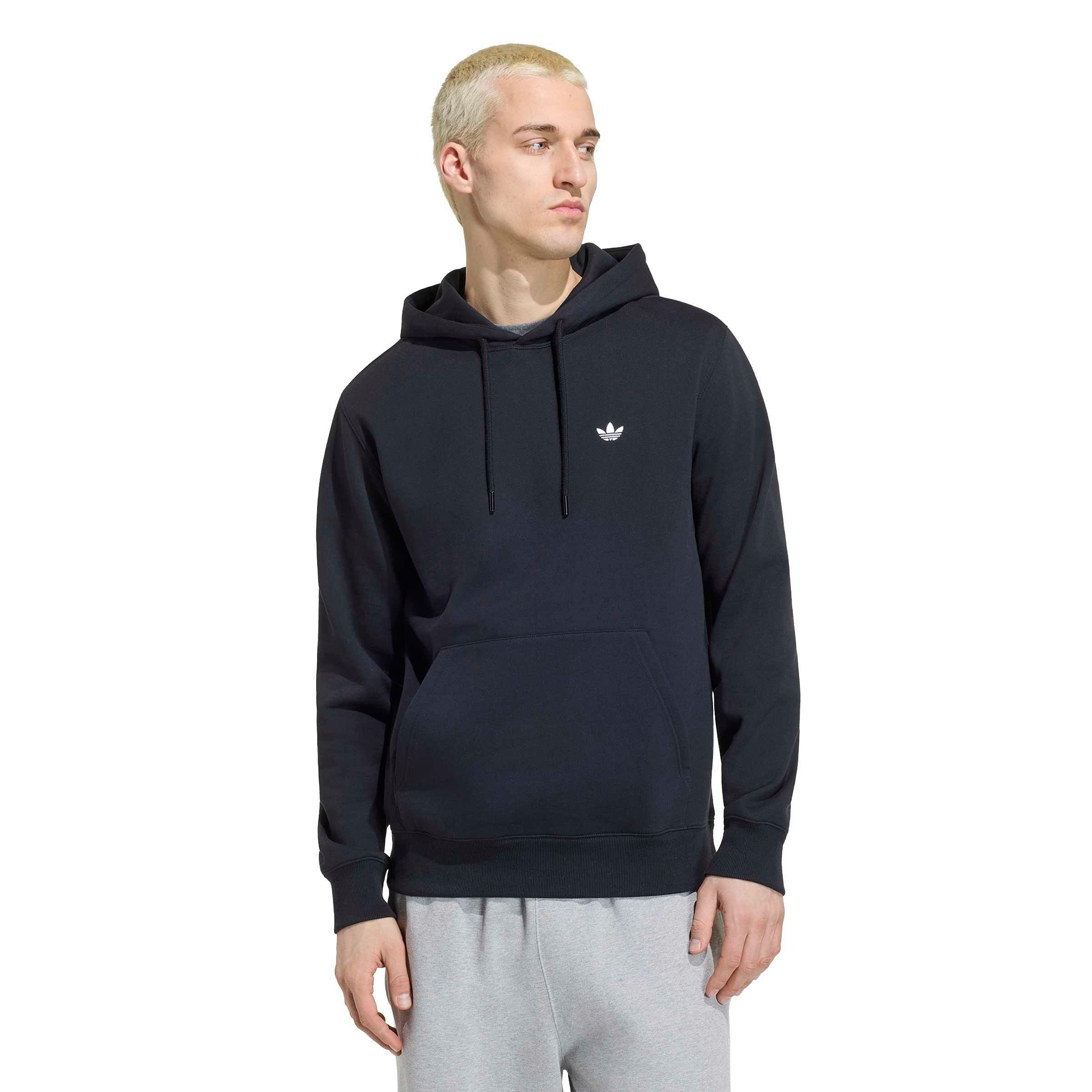 adidas Originals Men's Trefoil Essentials Hoodie - Black - BLACK Thumbnail View 1