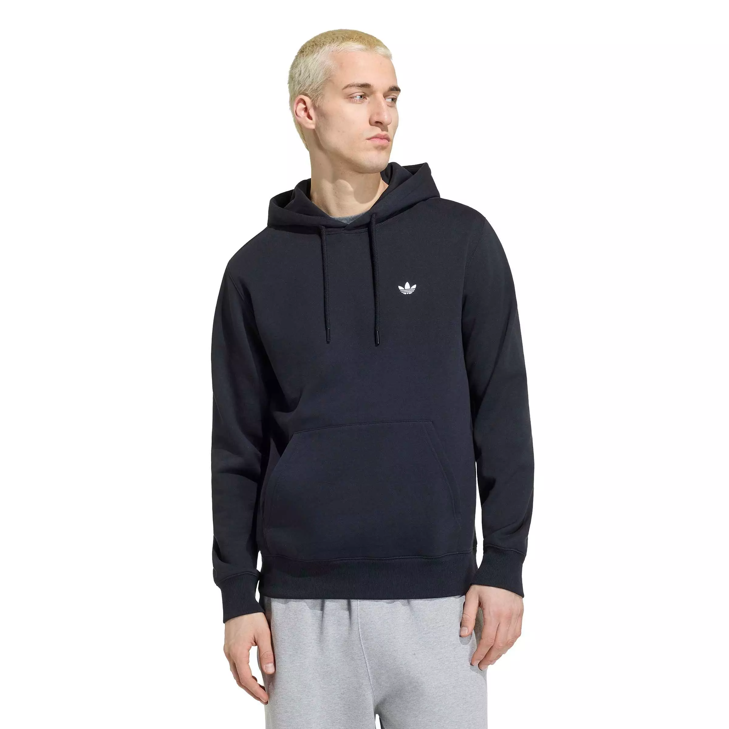 adidas Originals Men's Trefoil Essentials Hoodie - Black - BLACK