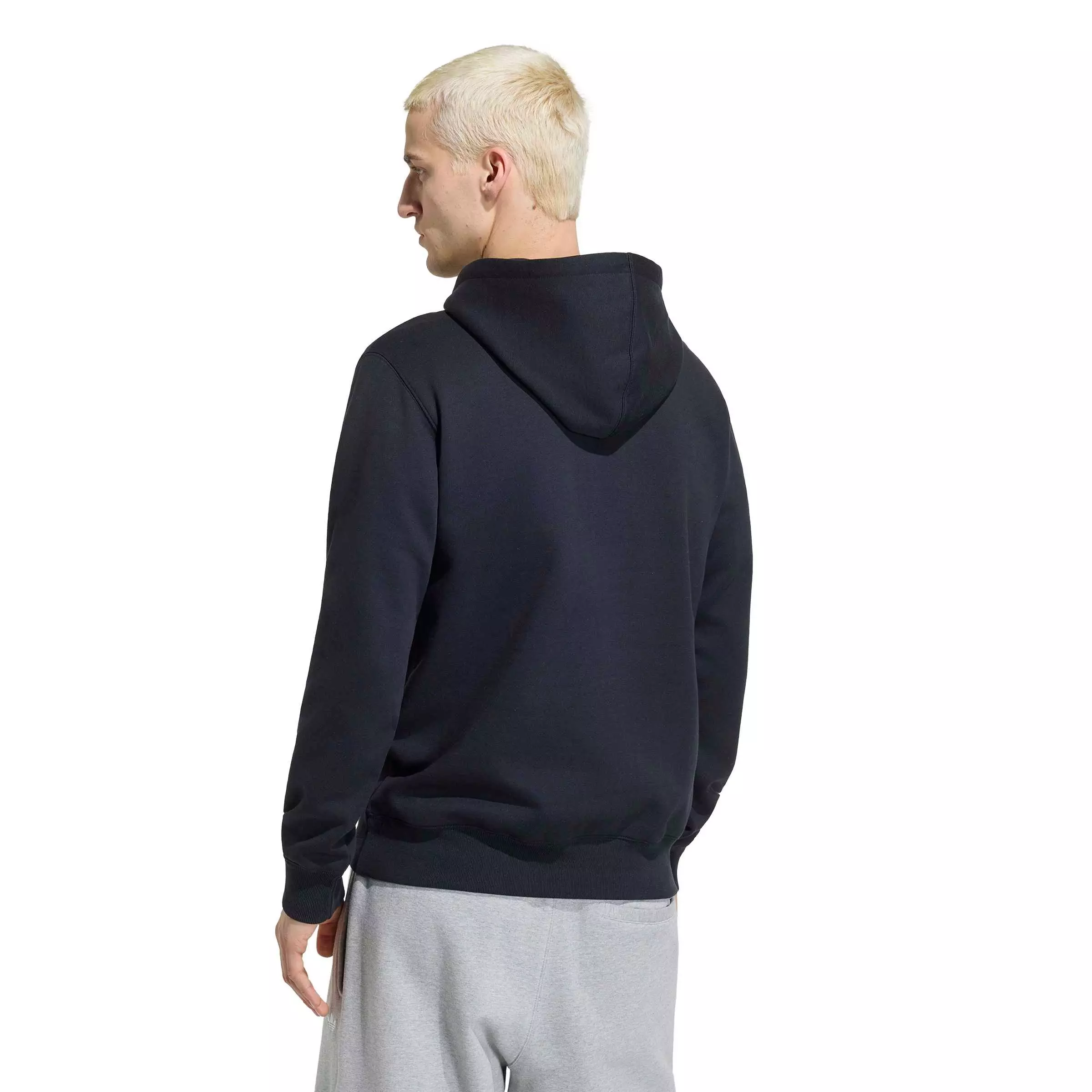 adidas Originals Men's Trefoil Essentials Hoodie - Black - BLACK