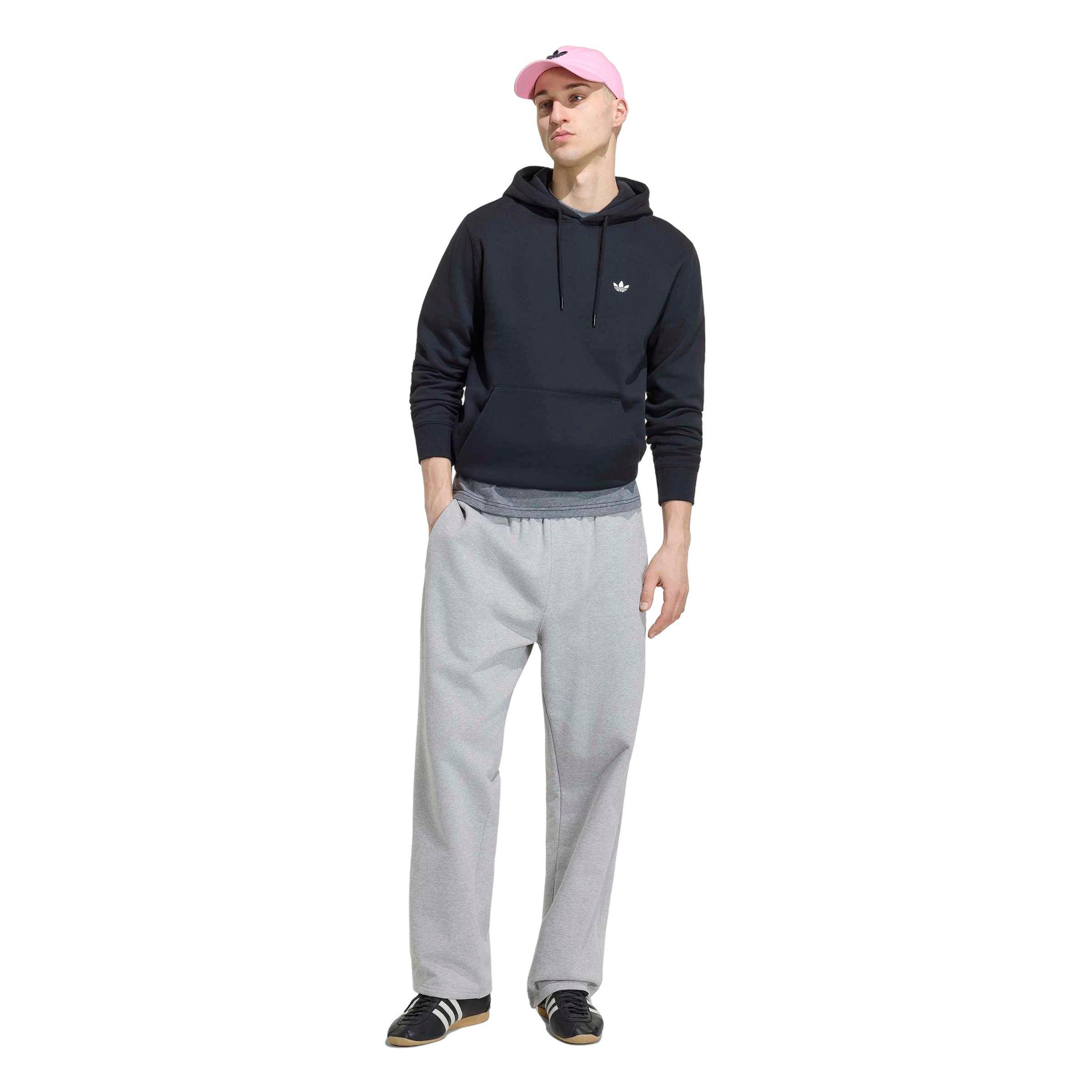 adidas Originals Men's Trefoil Essentials Hoodie - Black - BLACK Thumbnail View 5