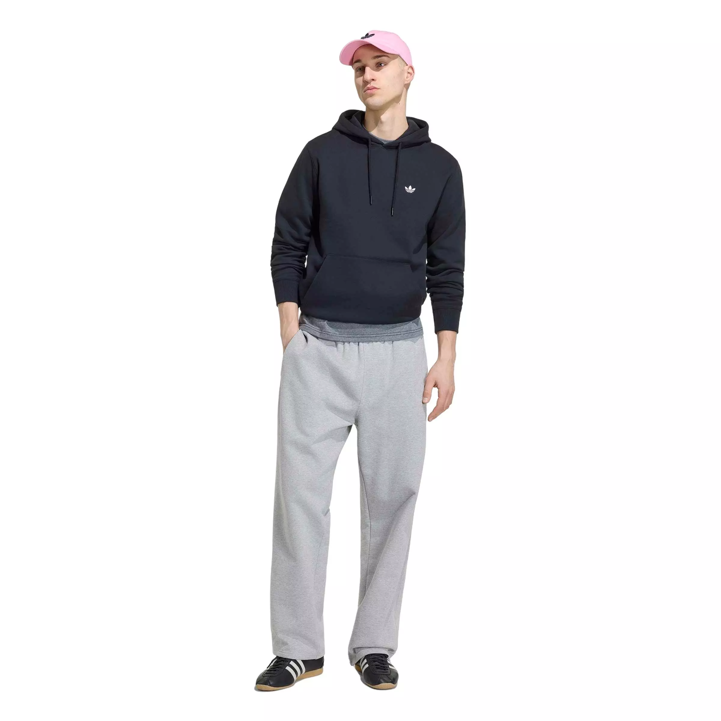 adidas Originals Men's Trefoil Essentials Hoodie - Black - BLACK