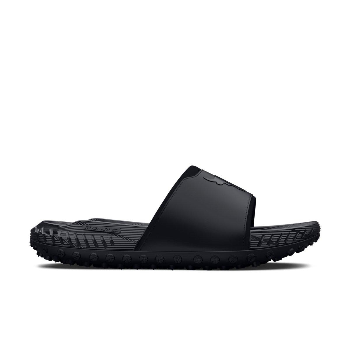 Under Armour Project Rock 3 "Black/Pitch Grey" Unisex Slide - BLACK/GREY Thumbnail View 1