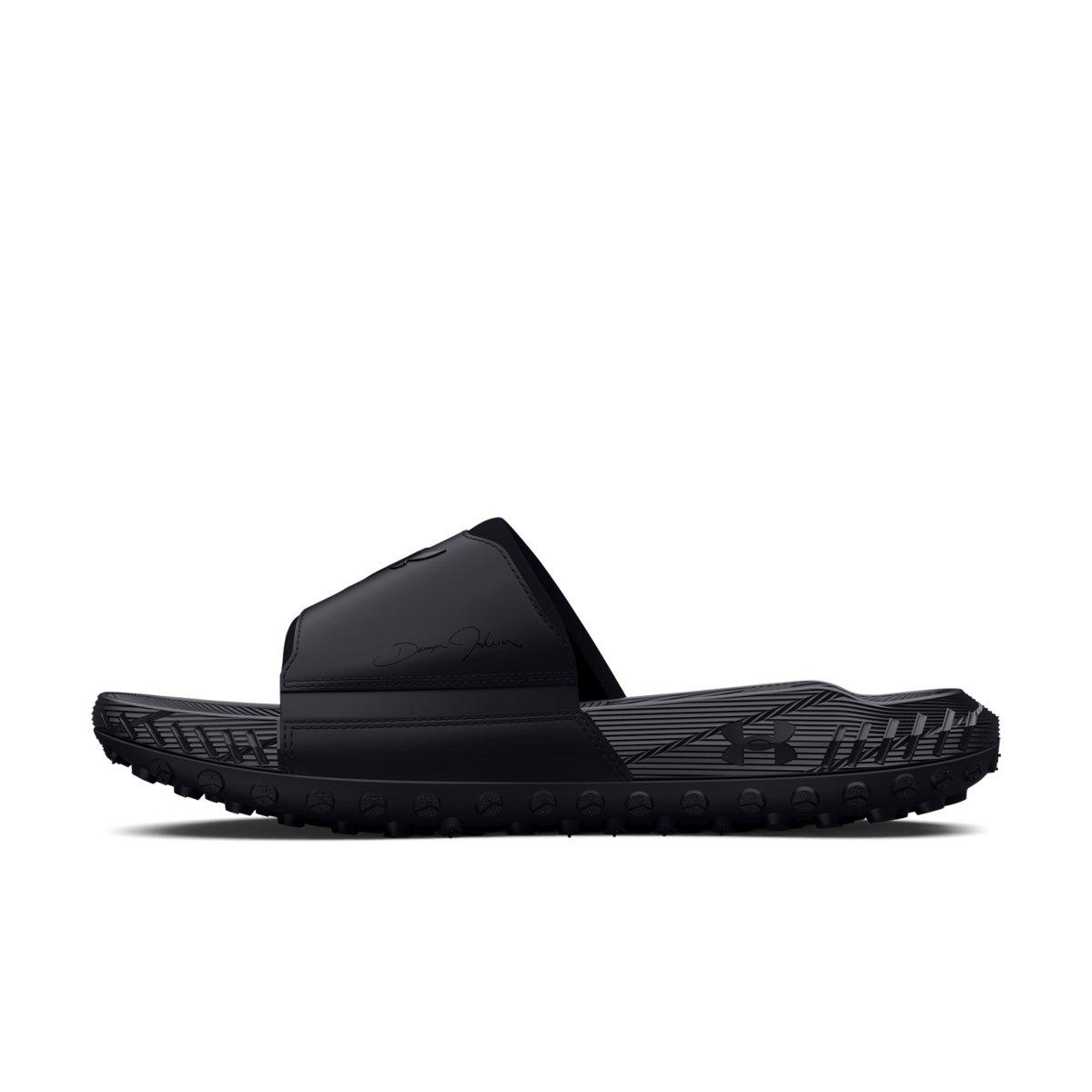 Under Armour Project Rock 3 Unisex Rubber Black Slide - Black display picture 1