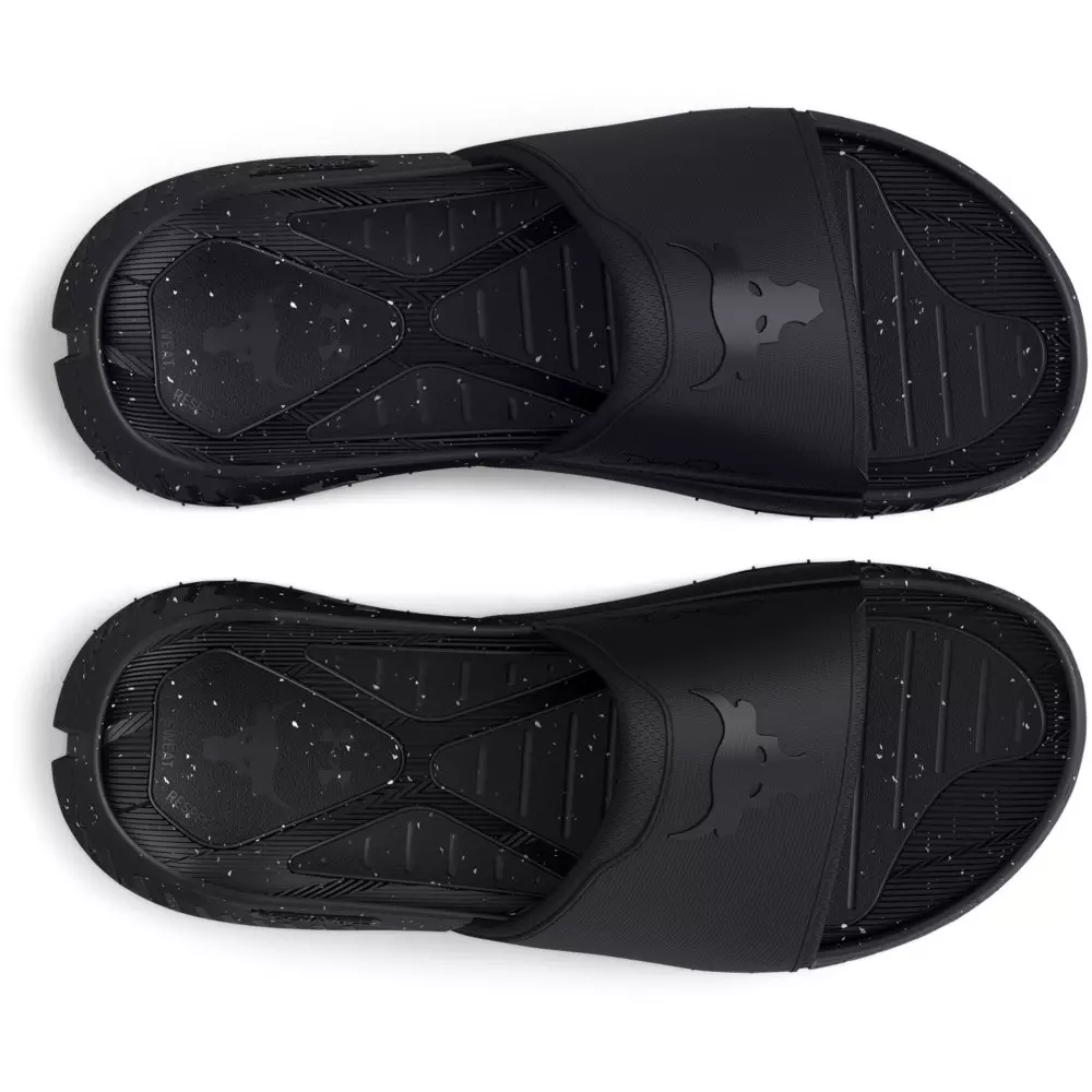 Under Armour Project Rock 3 "Black/Pitch Grey" Unisex Slide - BLACK/GREY