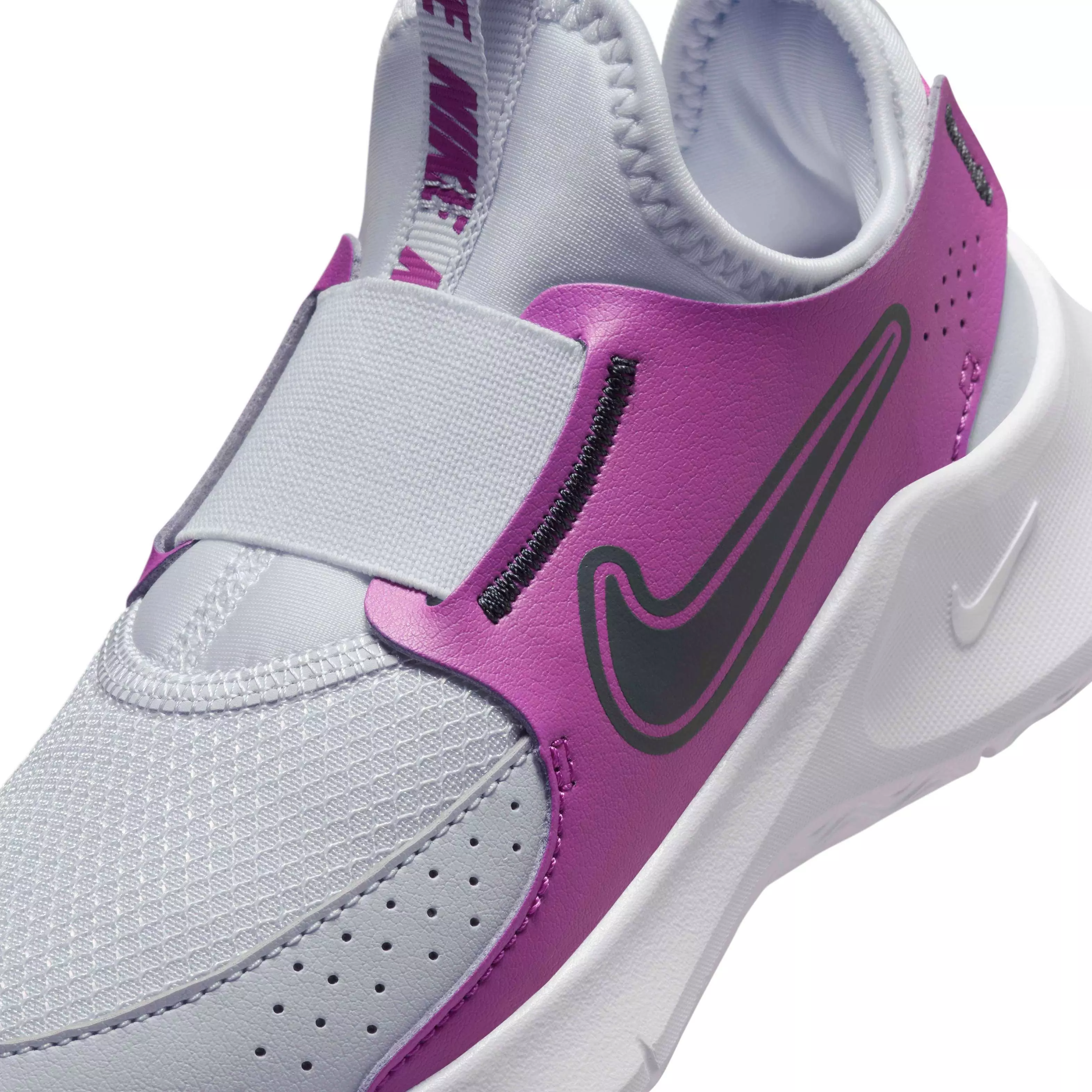 Nike Flex Runner 3 "Football Grey/Hot Fuchsia/White/Thunder Blue" Preschool Kids' Running Shoe - GREY/FUCHSIA/WHITE/BLUE