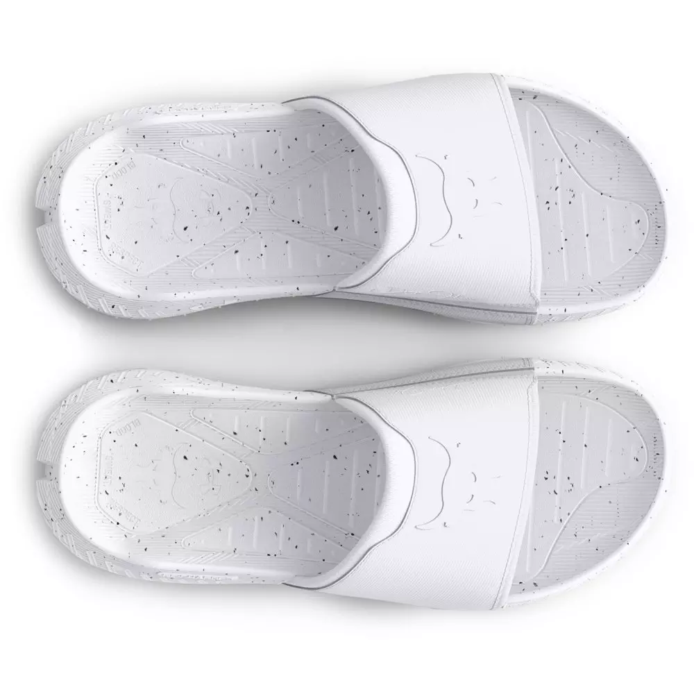 Under Armour Project Rock 3 "White/Halo Grey" Unisex Slide - WHITE/GREY
