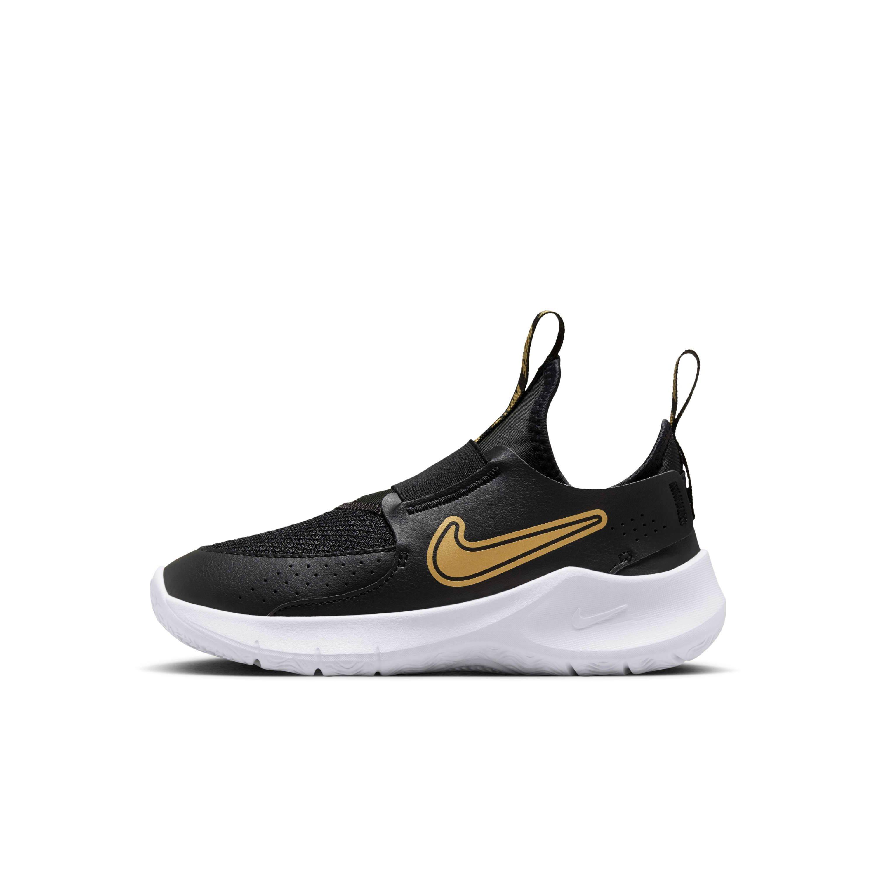Nike Flex Runner 3 Preschool Boys' "Black/White/Metallic Gold" Running Shoe