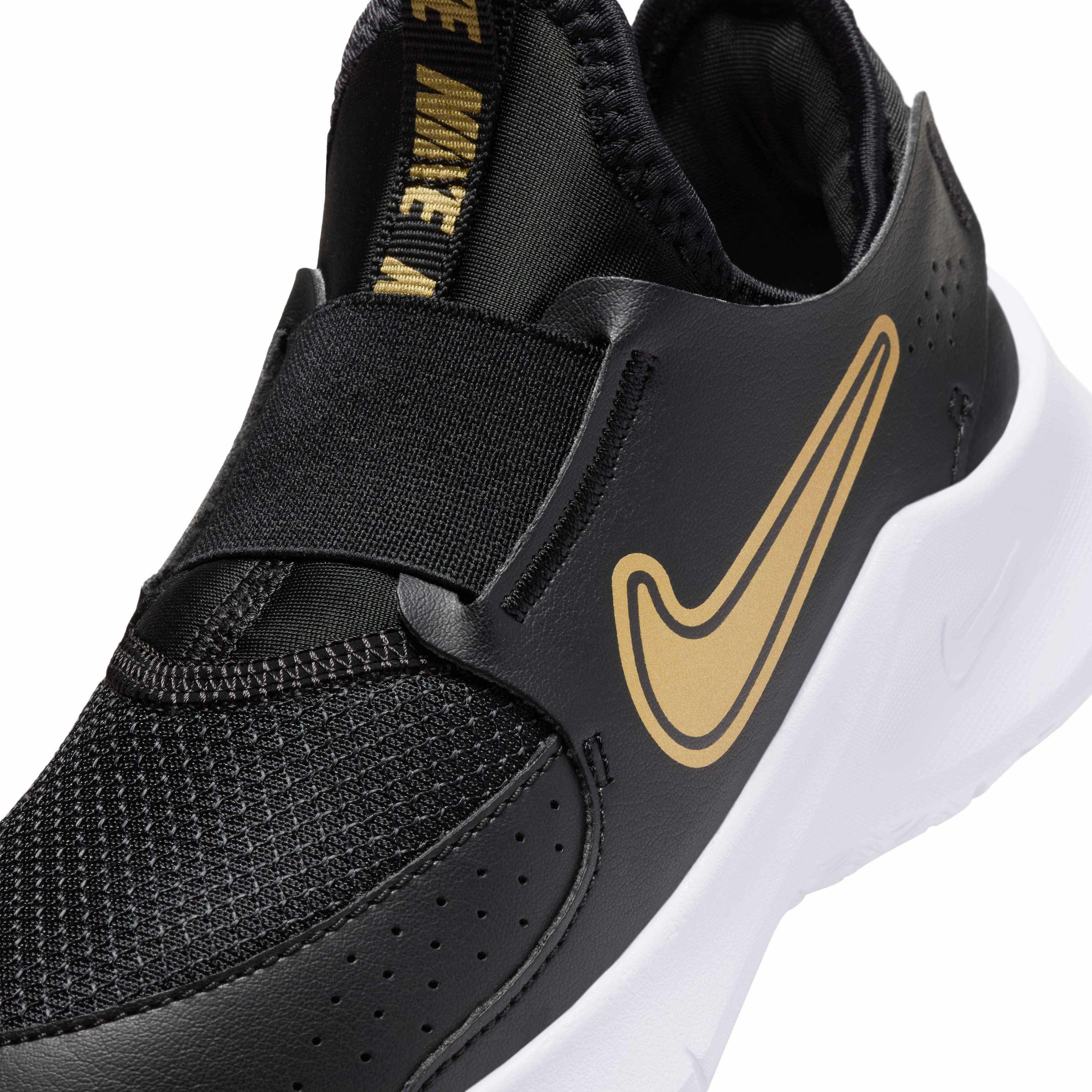 Nike Flex Runner 3 Preschool Boys' "Black/White/Metallic Gold" Running Shoe