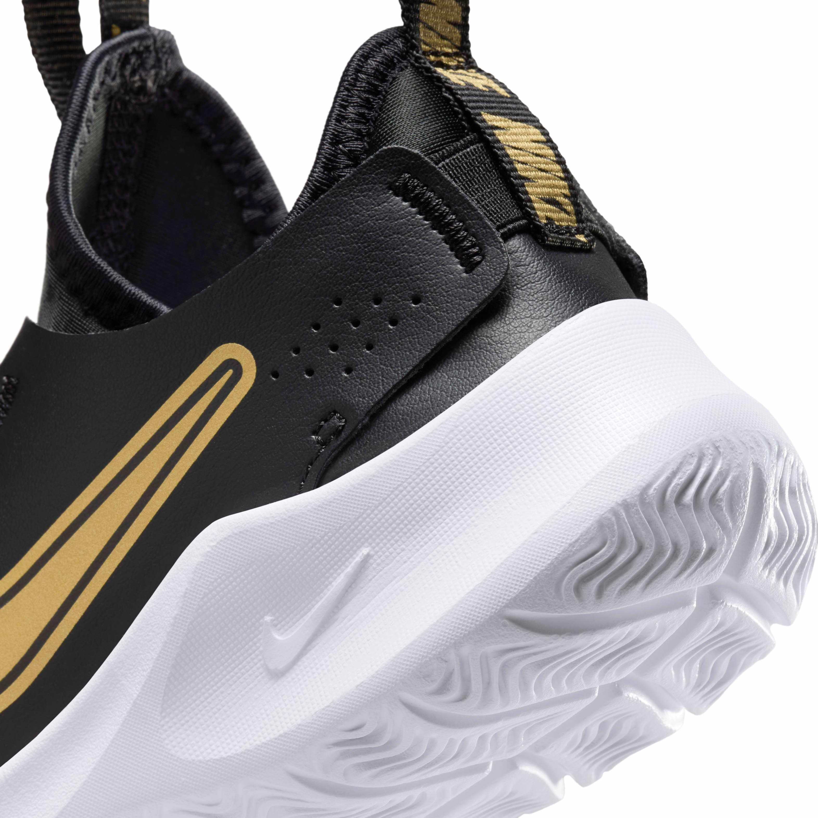 Nike Flex Runner 3 Preschool Boys' "Black/White/Metallic Gold" Running Shoe