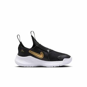 Nike Flex Runner 3 "Black/White/Metallic Gold" Preschool Boys' Running Shoe