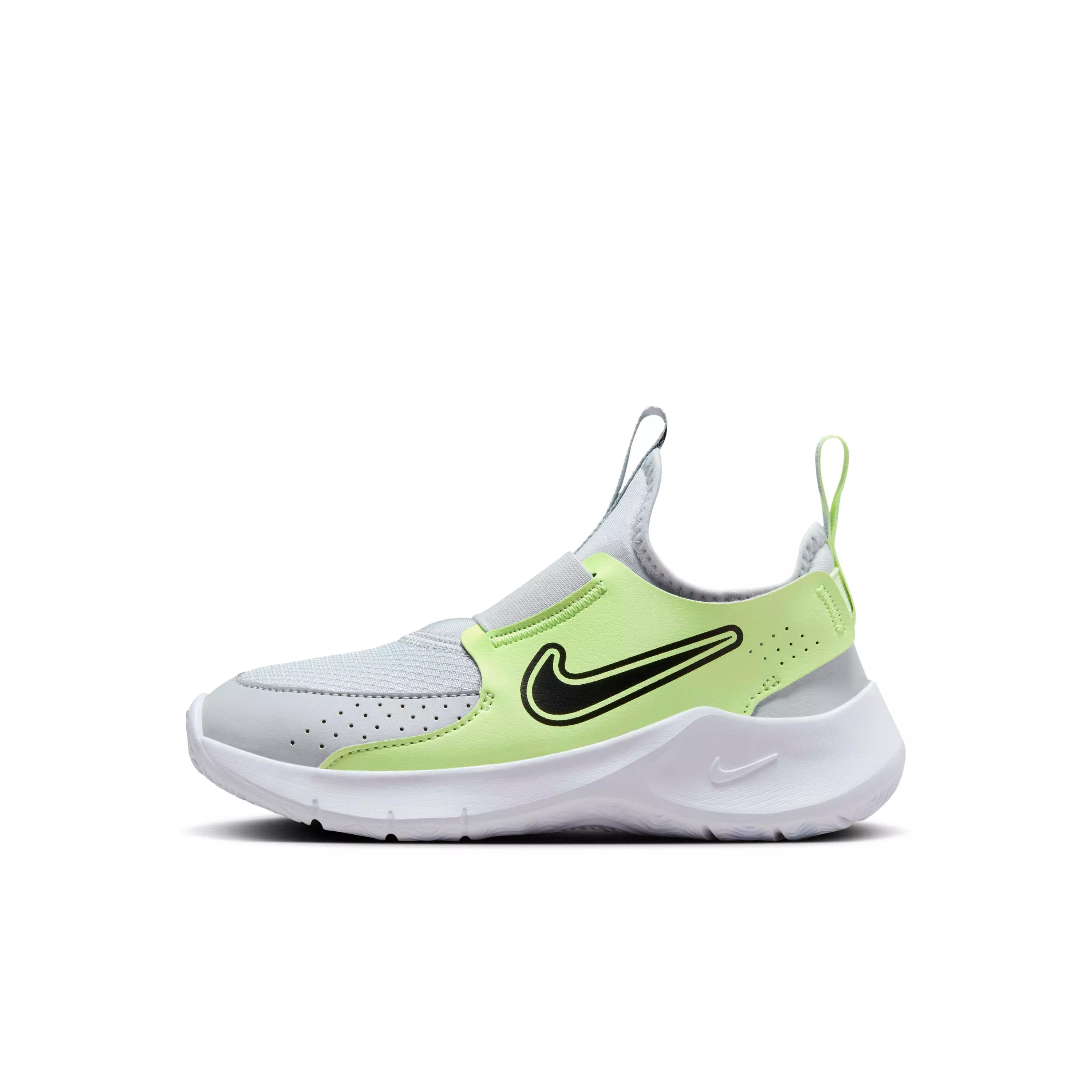 Nike Flex Runner 3 "Pure Platinum/Barely Volt/Black" Preschool Boys' Running Shoe - PLATINUM/VOLT/BLACK