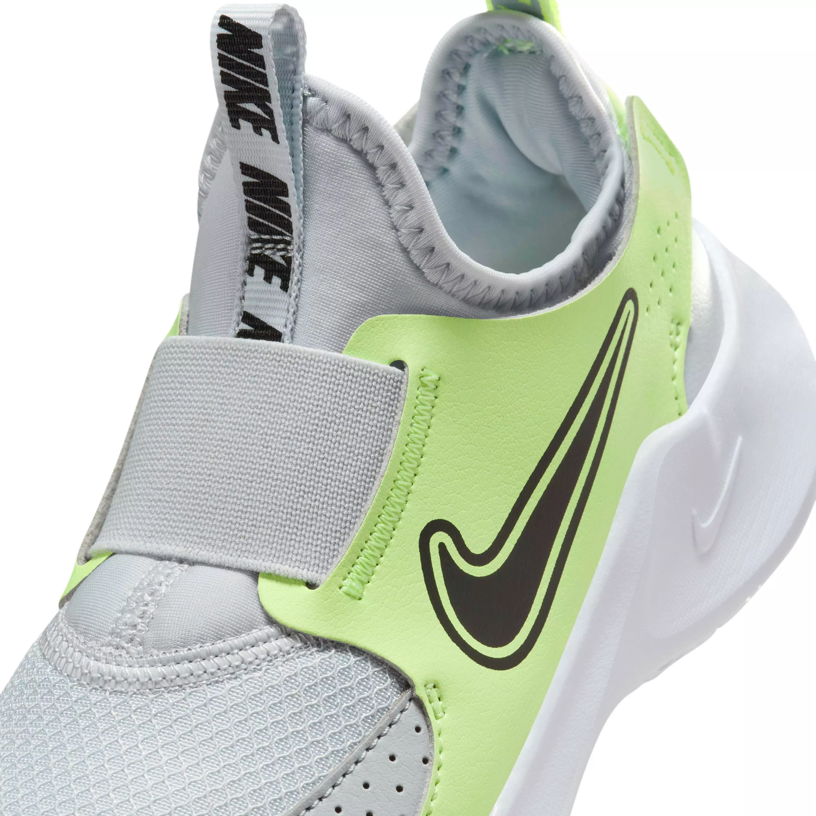 Nike Flex Runner 3 "Pure Platinum/Barely Volt/Black" Preschool Boys' Running Shoe - PLATINUM/VOLT/BLACK