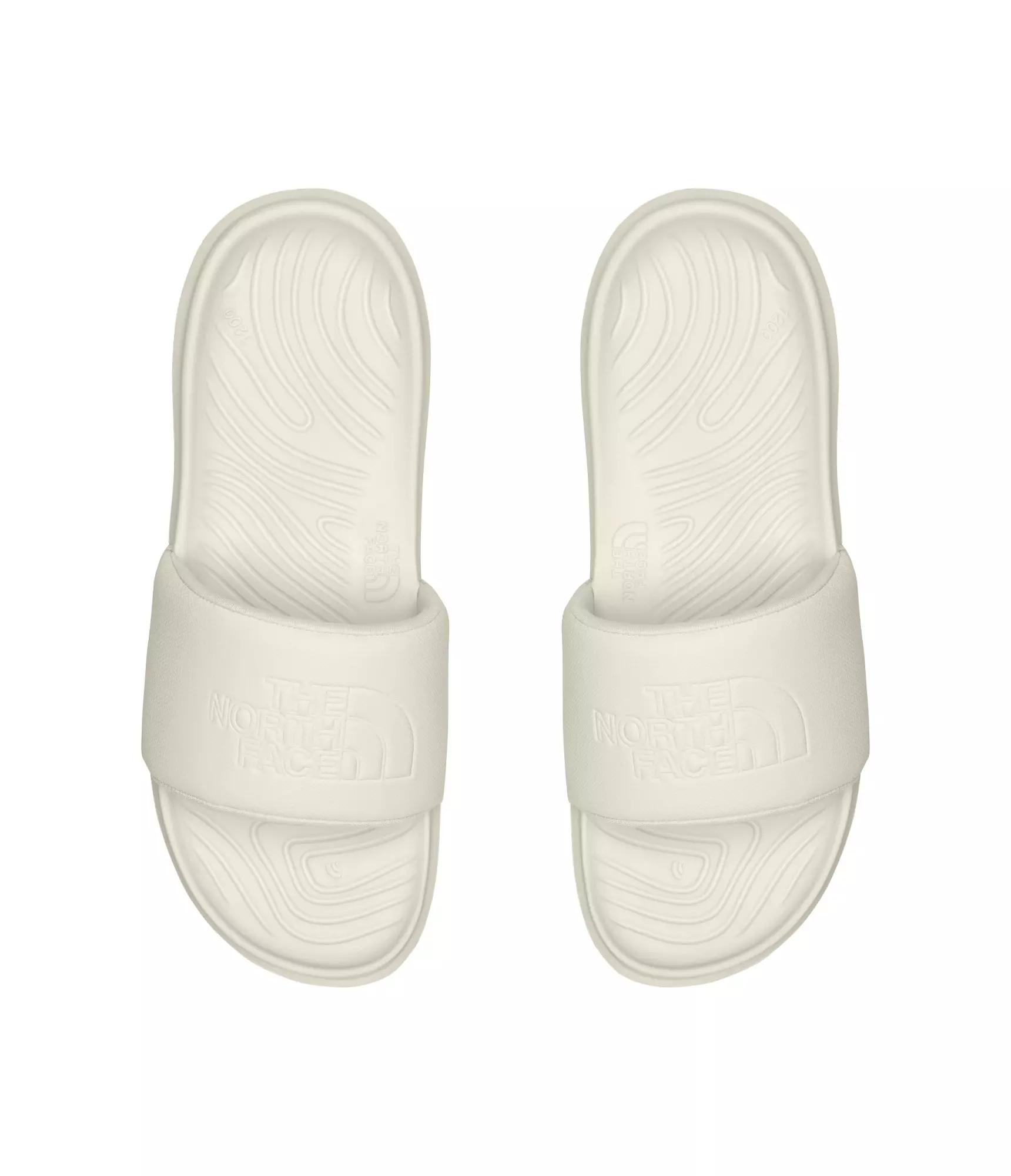 The North Face Never Stop Cush "White Dune/White Dune" Women's Slide - WHITE/WHITE