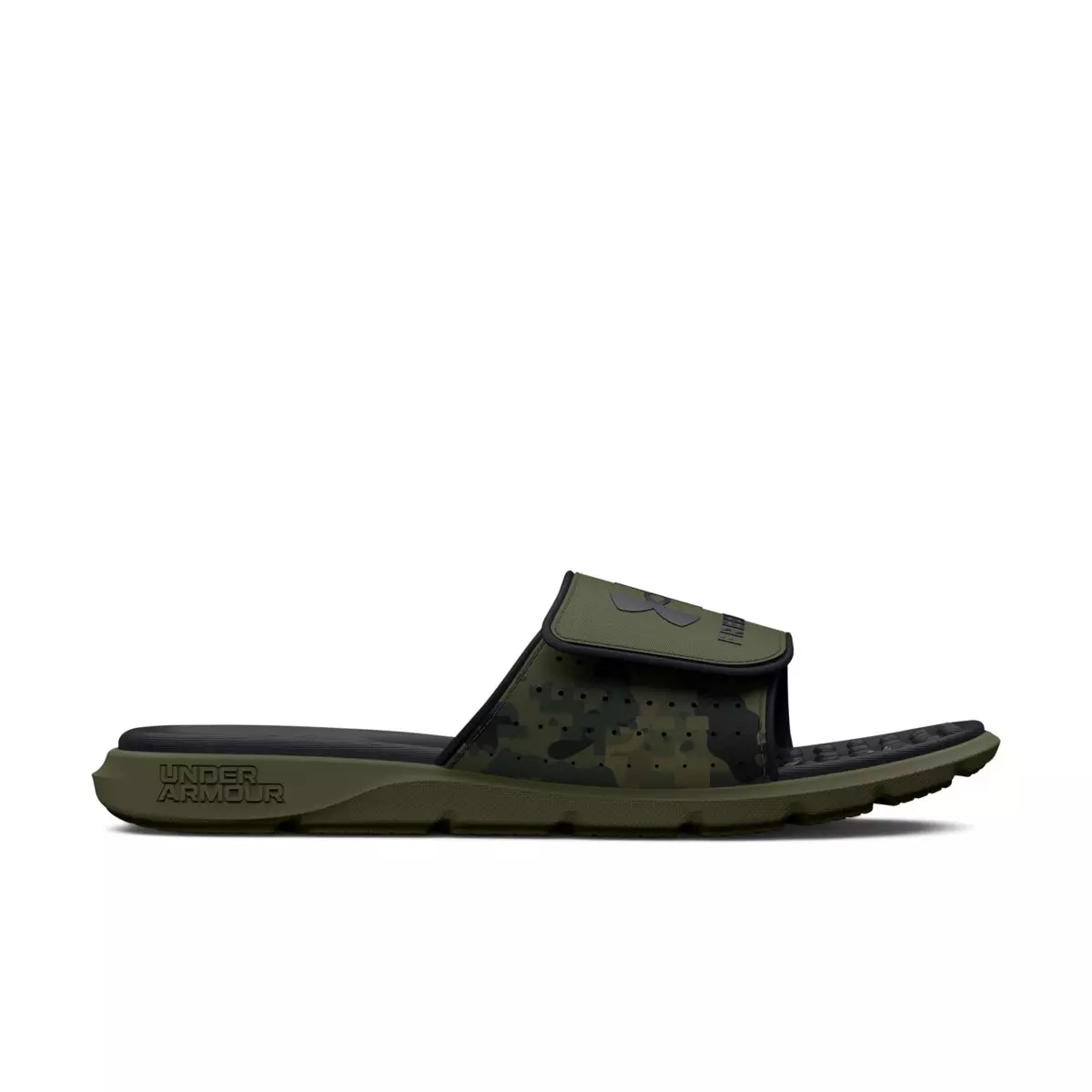 Under Armour Ignite Pro Freedom "Marine OD Green/Black" Men's Slide - GREEN/BLACK